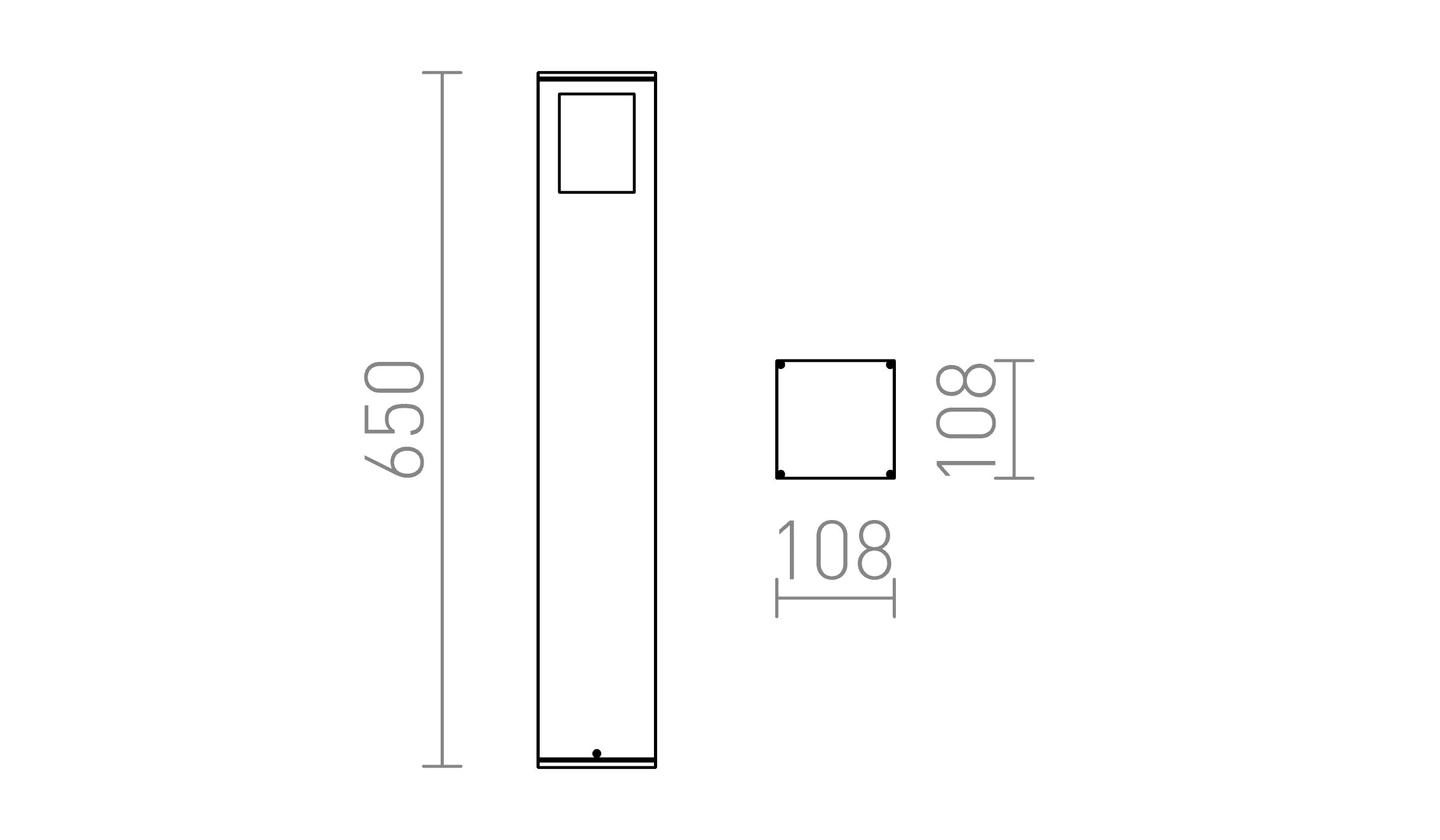 PONDER 65 pollari lamppu - Product sketch
