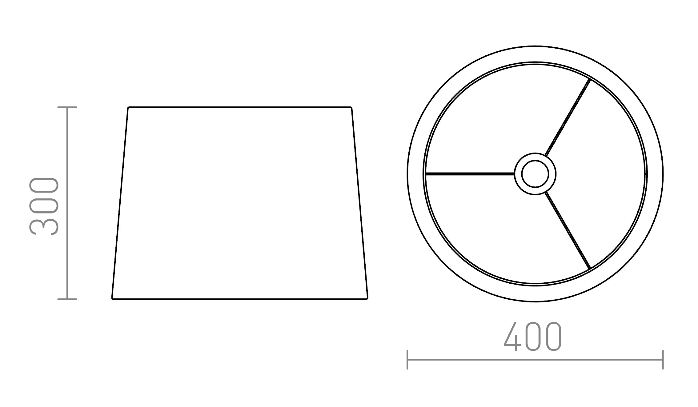 ASPRO 40/30 skärm - Product sketch