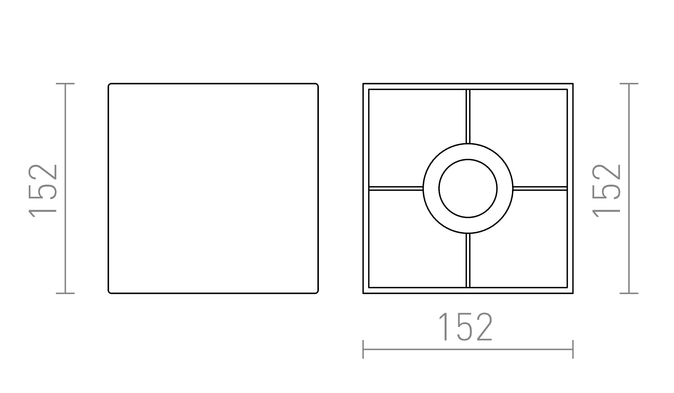 TEMPO 15/15 lampenkap - Product sketch