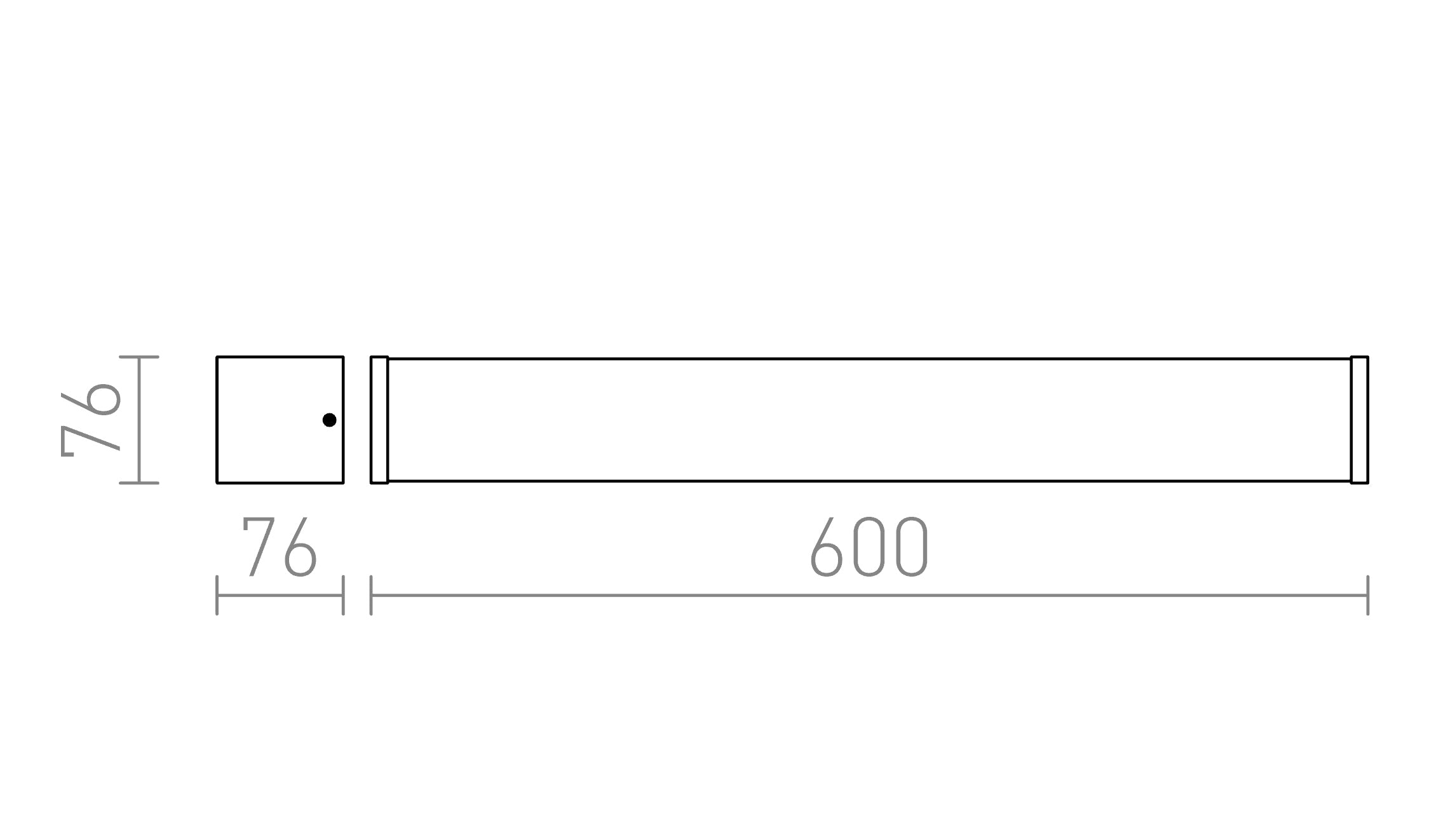 ADAGIO 60 nástenná lampa - Product sketch
