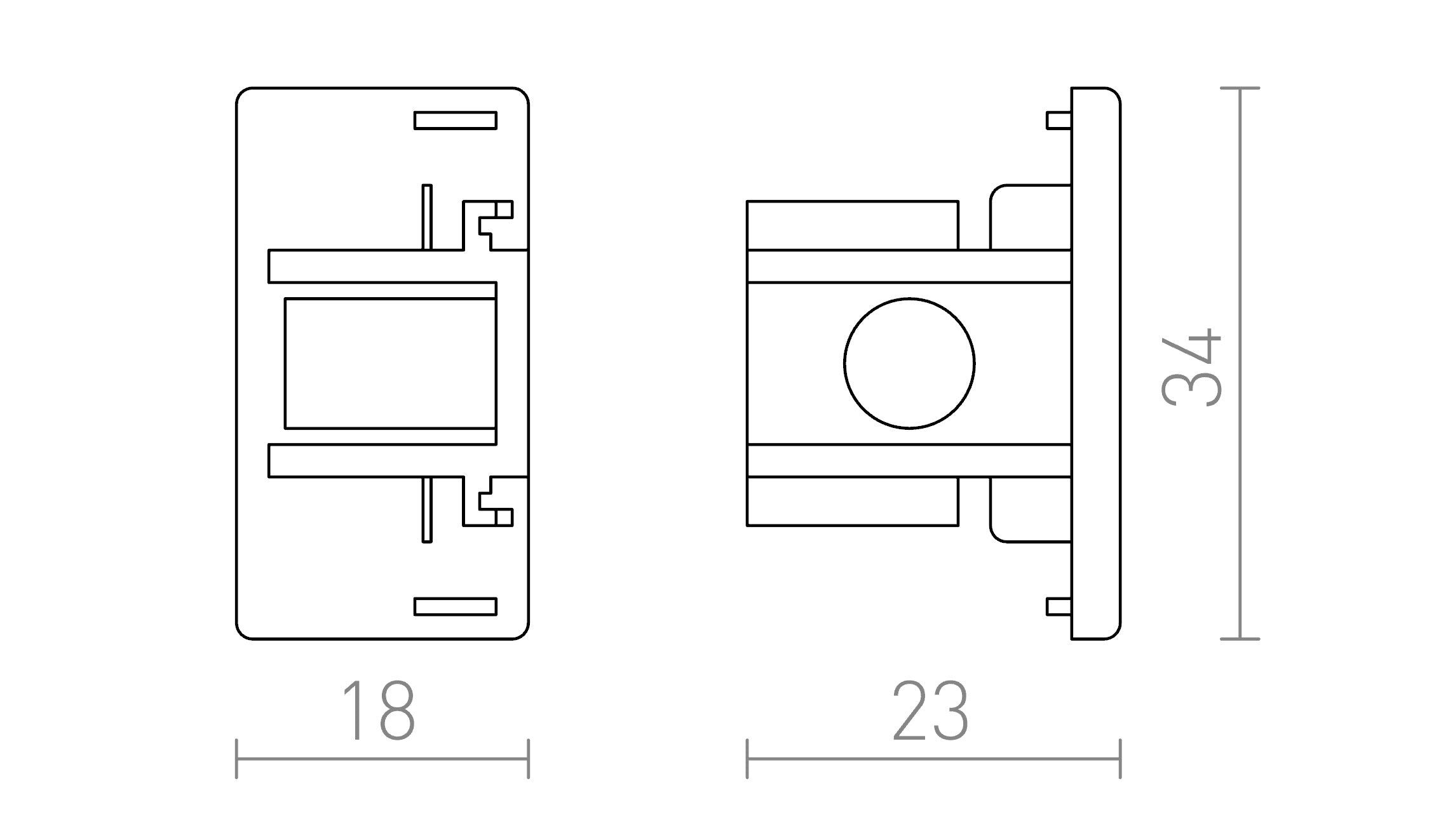 1F copertura terminale lampada - Product sketch