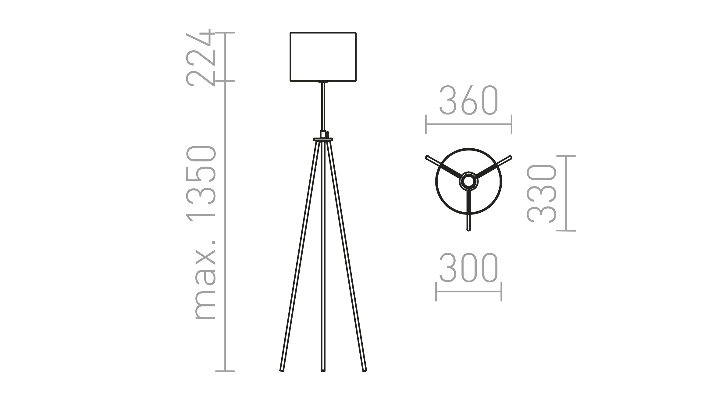 GARDETTE подова лампа - Product sketch