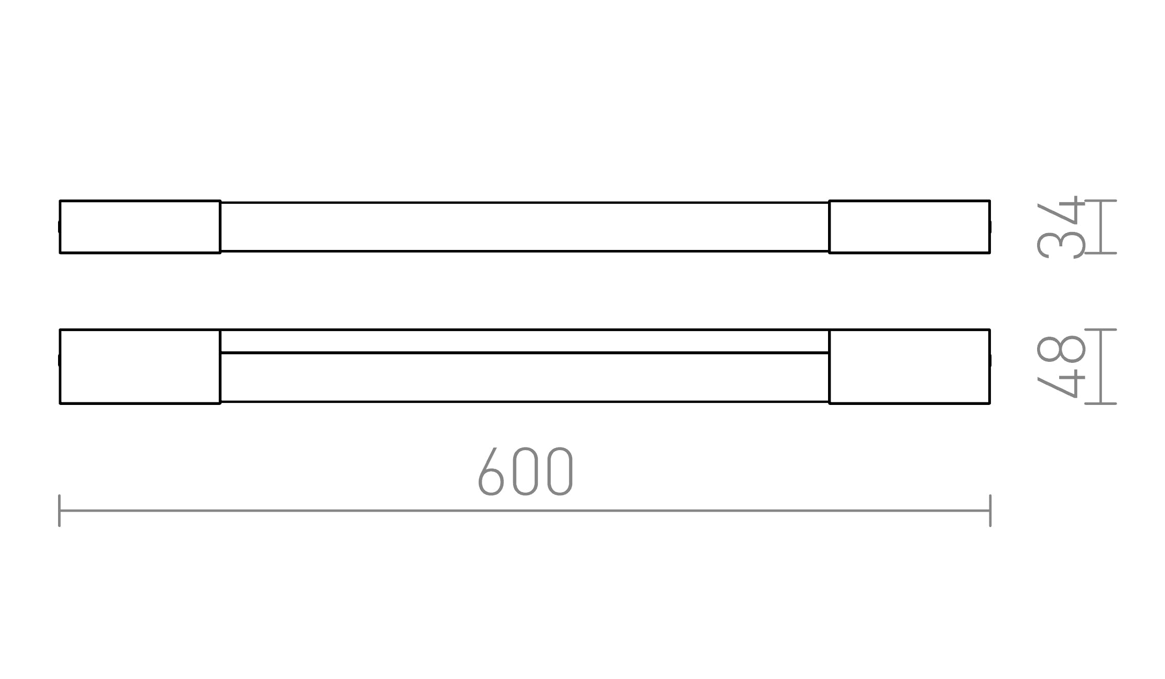 AMENITY 60 de pared lámpara - Product sketch
