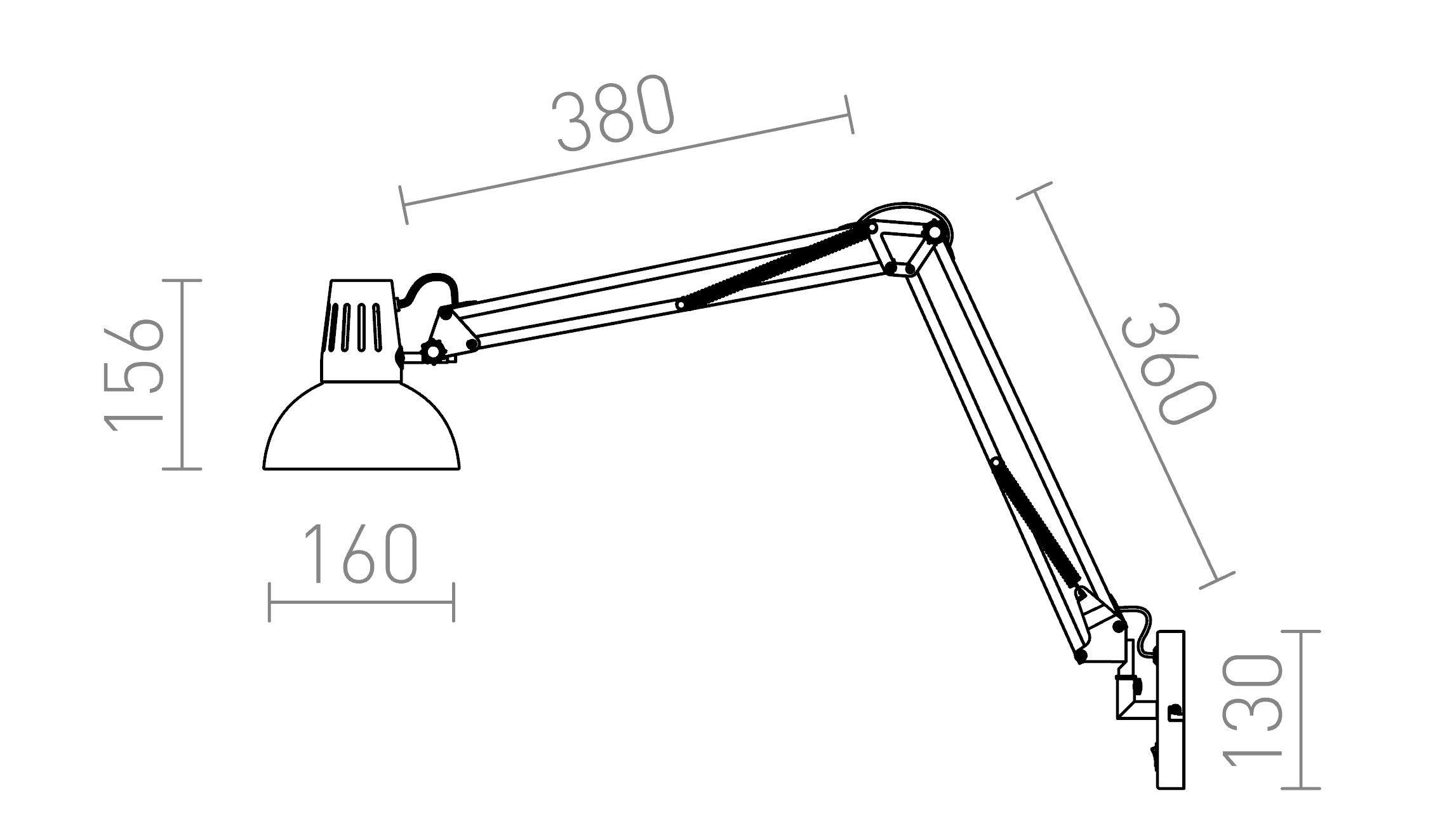 ANTE de pared lámpara - Product sketch