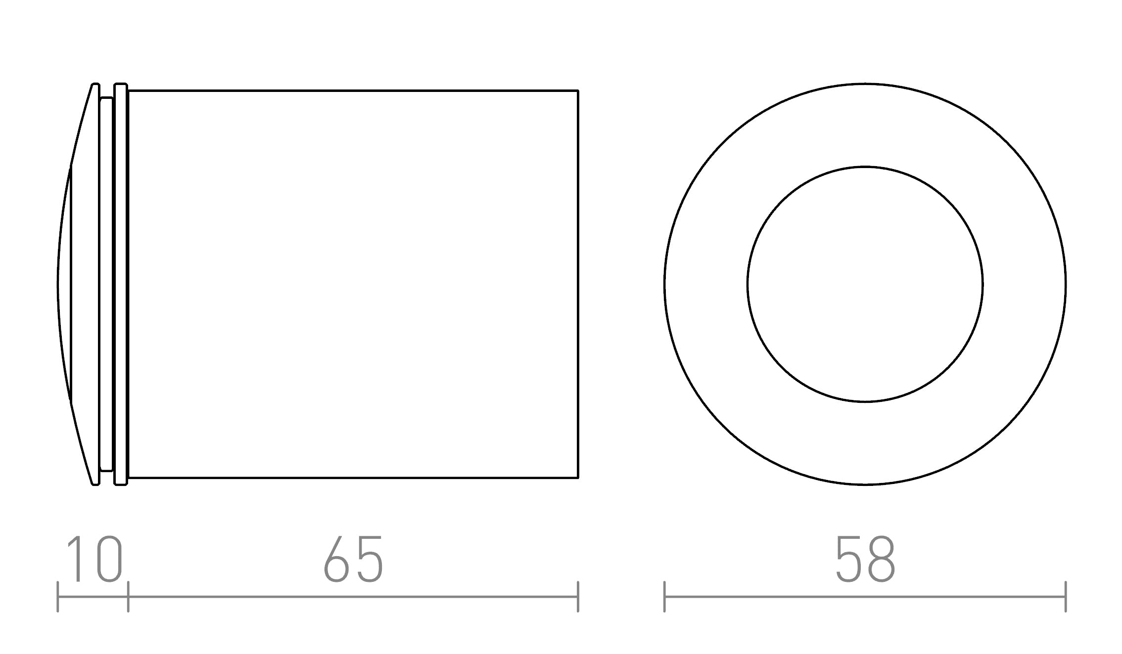 CLUB da incasso lampada - Product sketch
