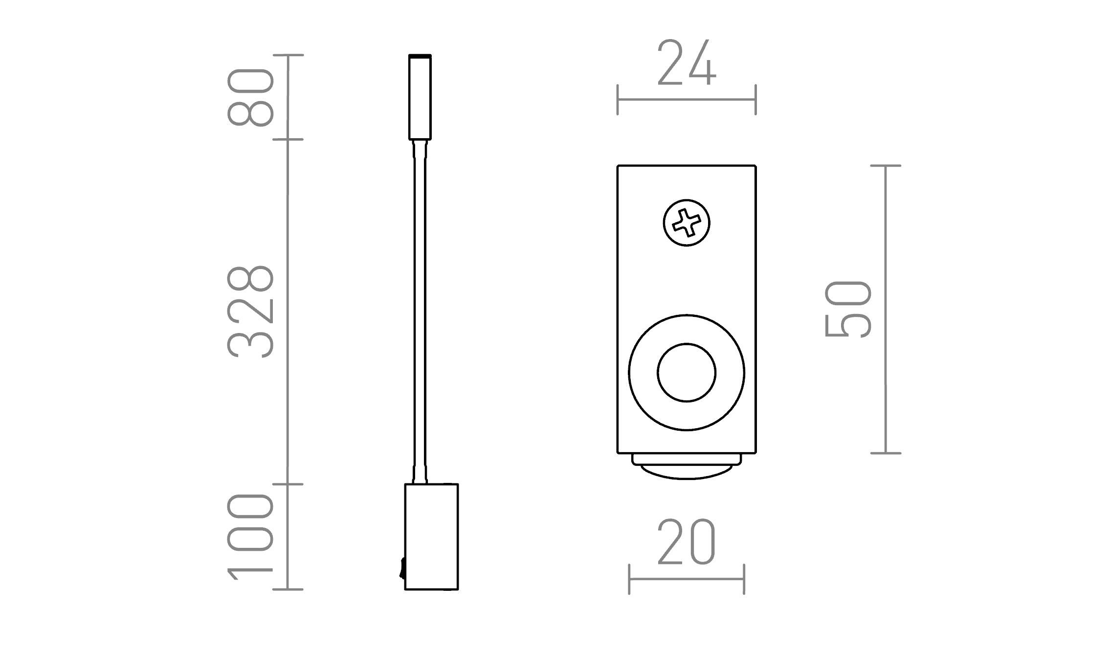 EKE ścienna lampa - Product sketch