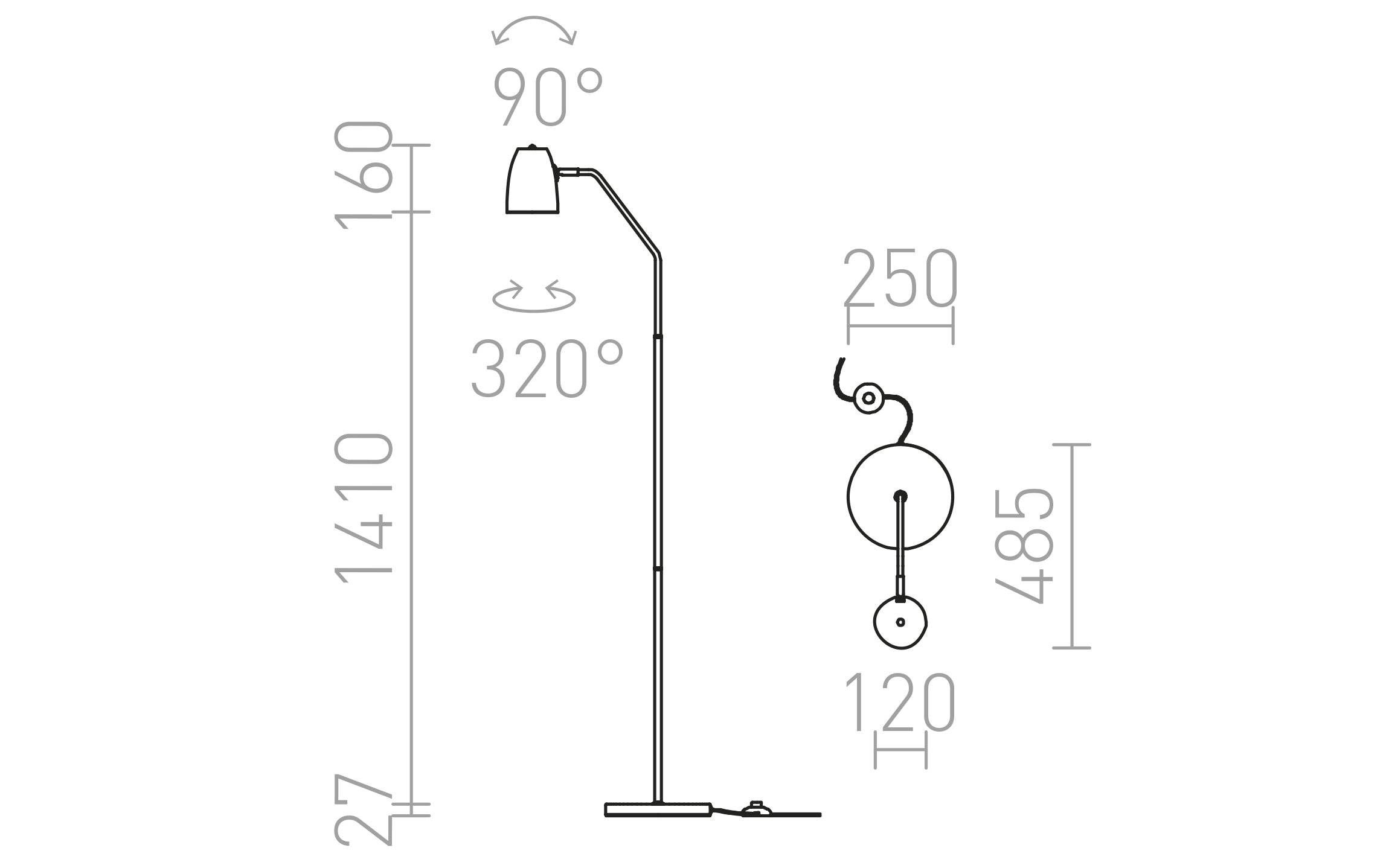 PRAGMA da terra lampada - Product sketch