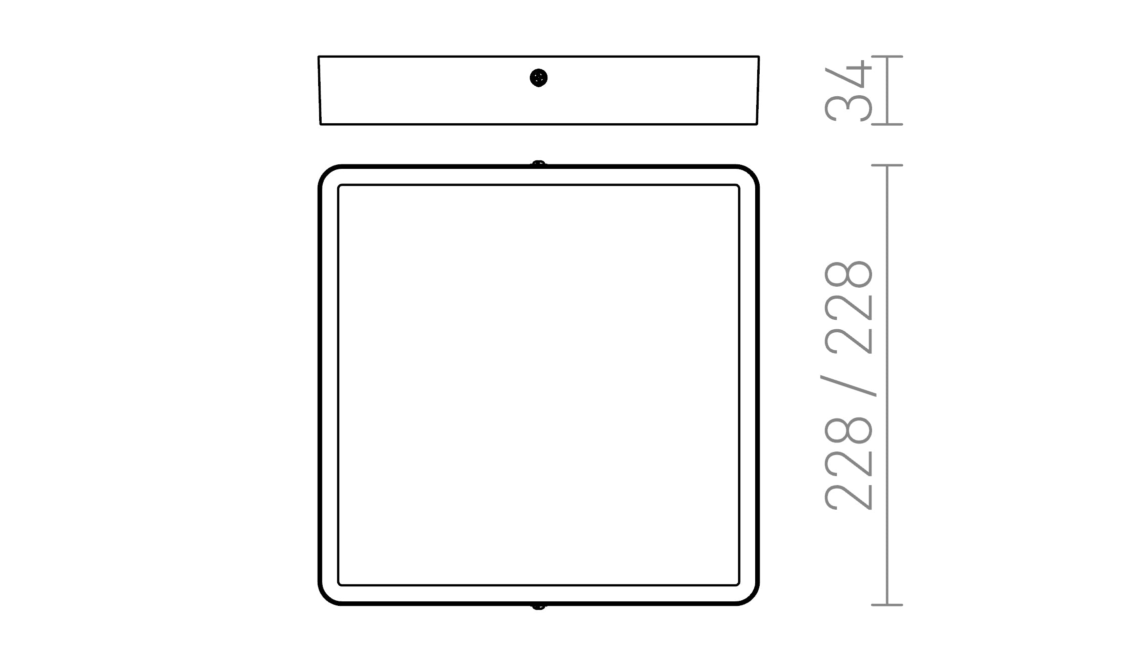 HUE SQ 22 DIMM ceiling lamp - Product sketch
