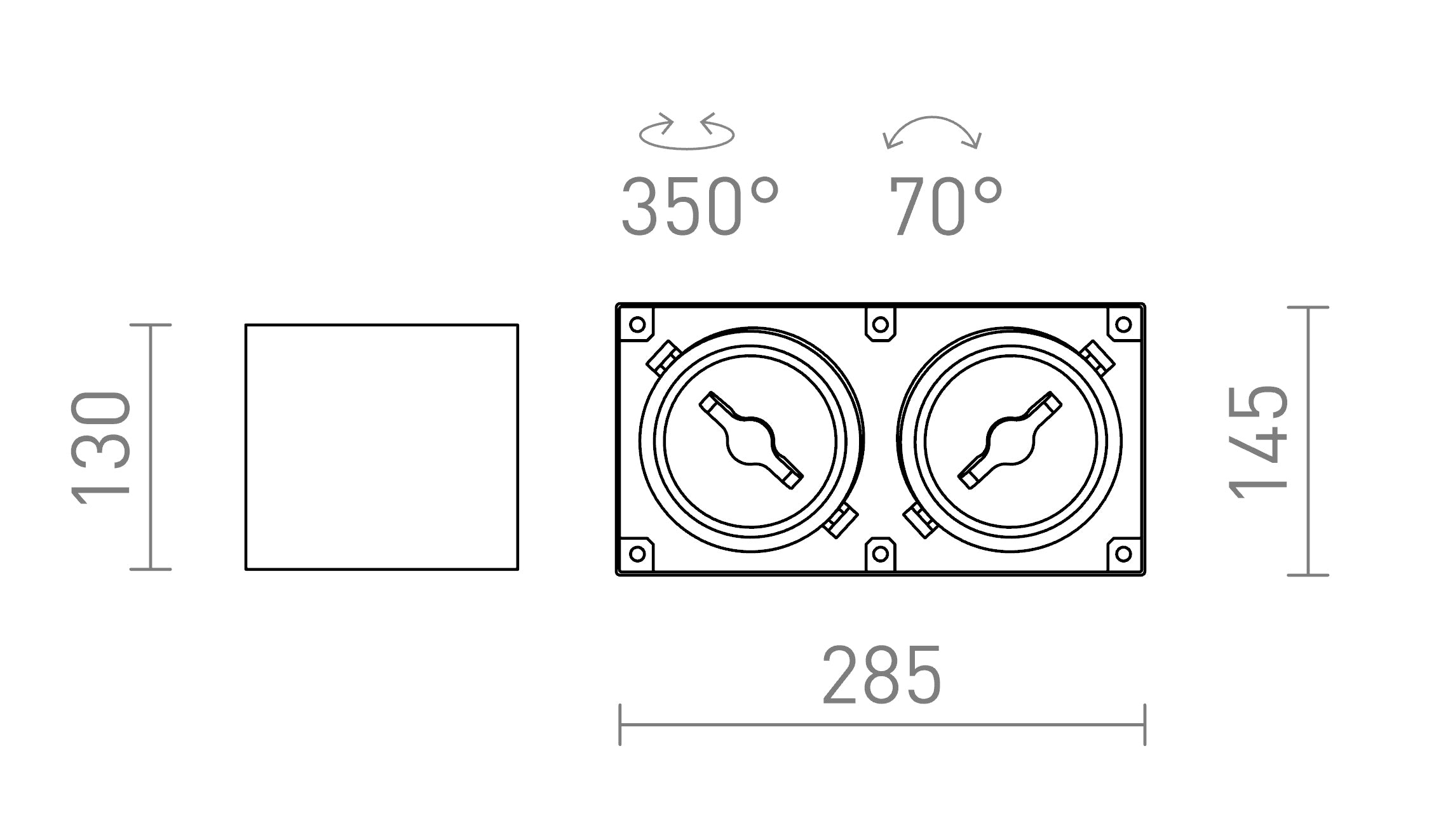 JAMES II DIMM ceiling lamp - Product sketch