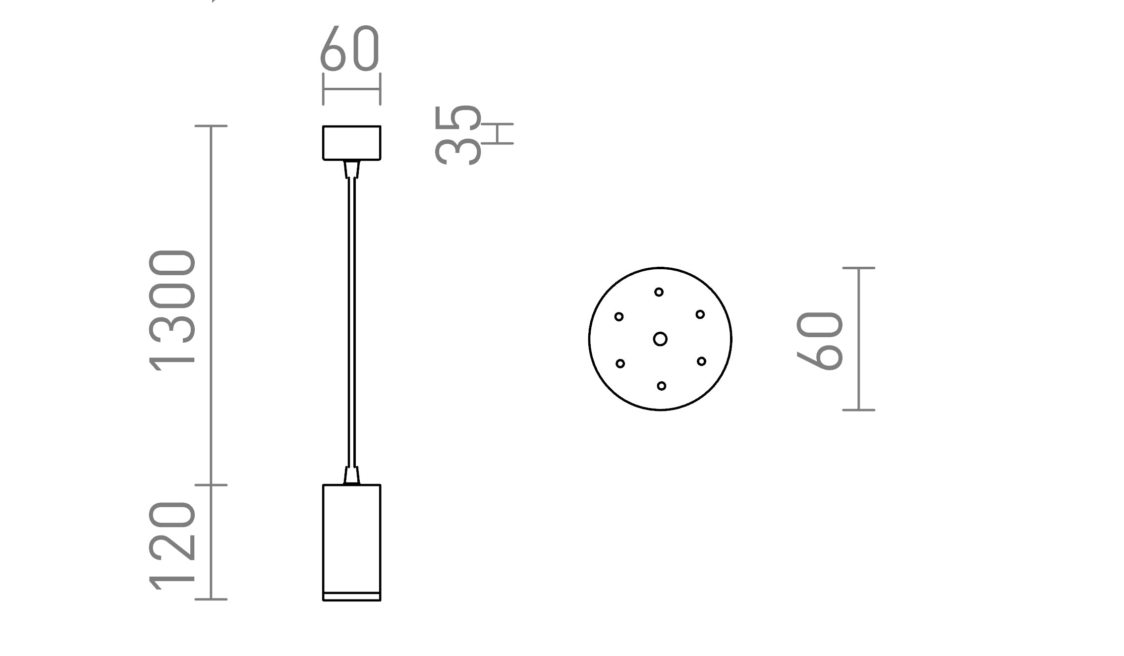 BELENOS pendel lampa - Product sketch