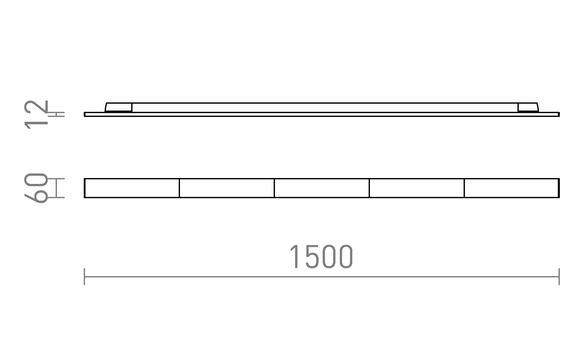 FLATLINE 150 PRO TŘÍOKR. LIŠTU - Schéma produktu