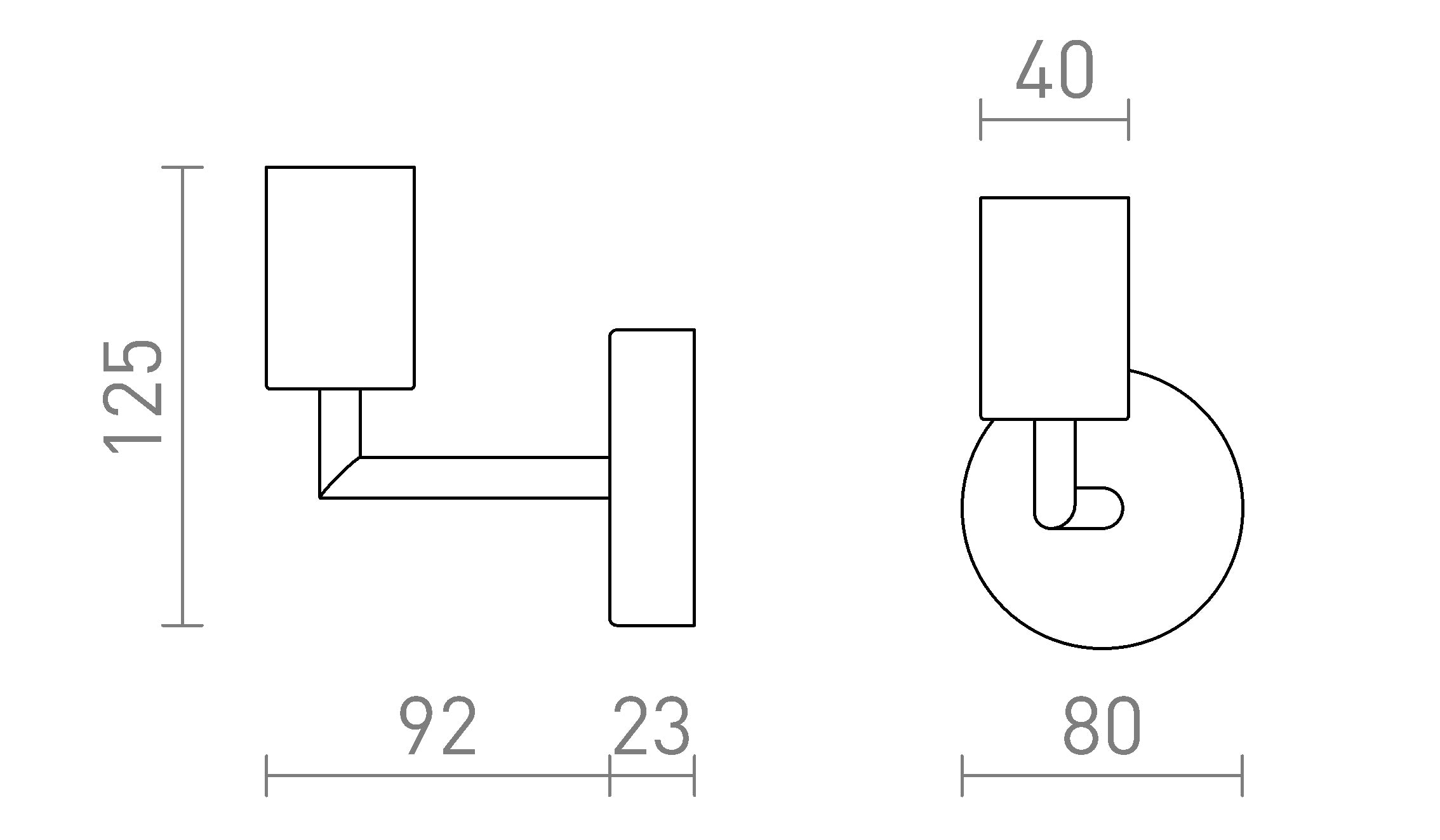 ARAQ Wandleuchte lampe - Product sketch