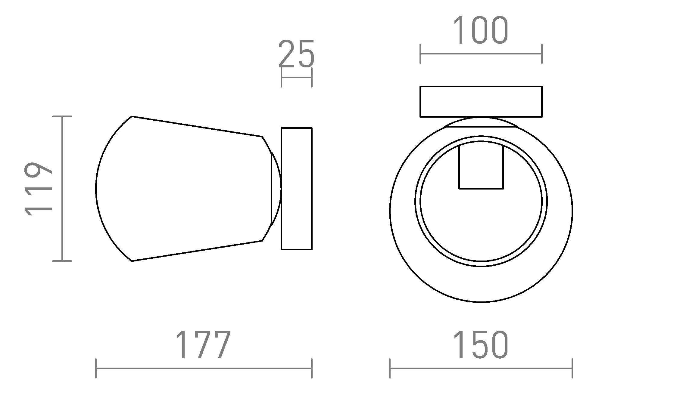 SOLARIS οροφής λαμπτήρας - Product sketch