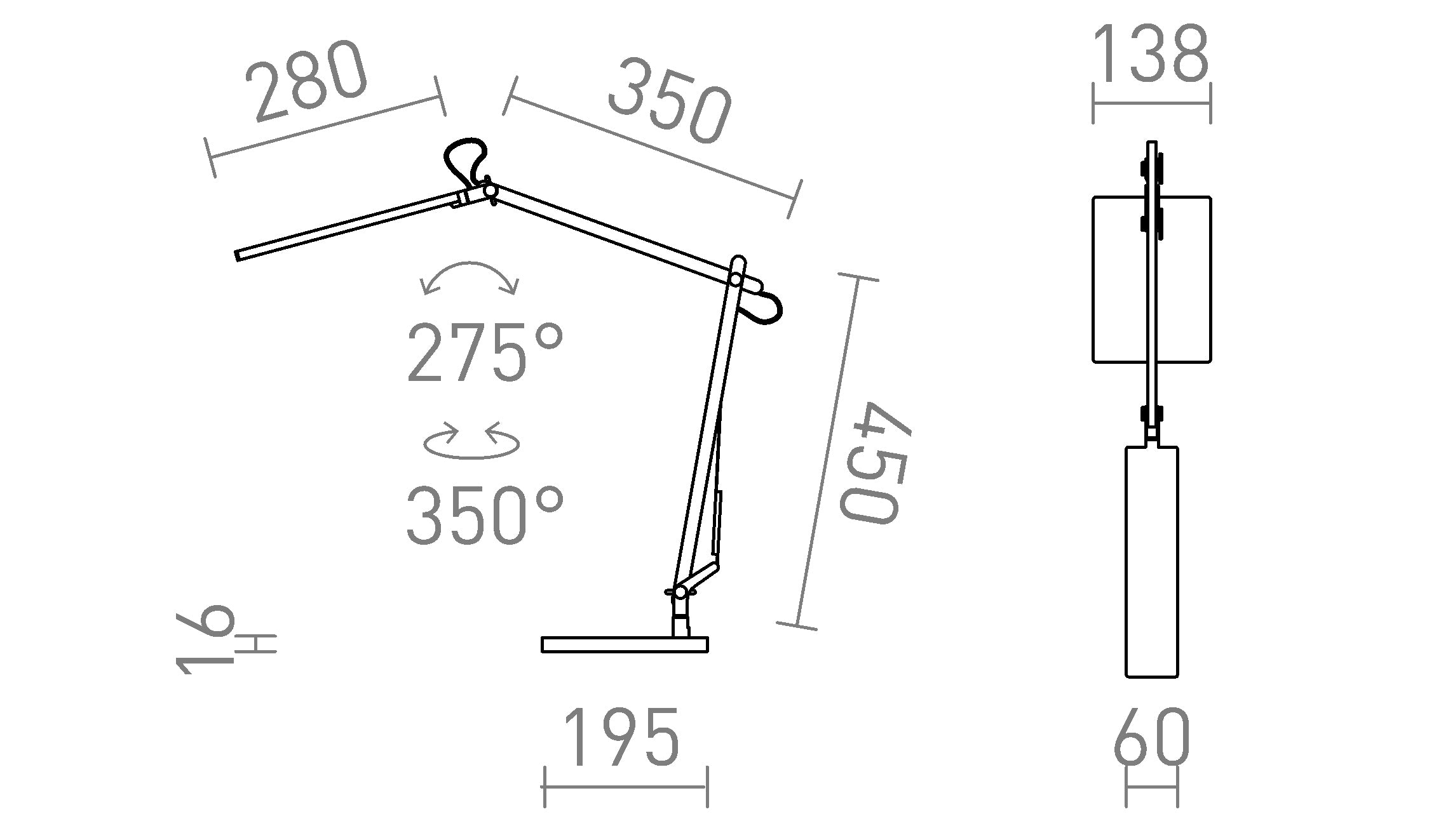NORMA DIMM table lamp - Product sketch