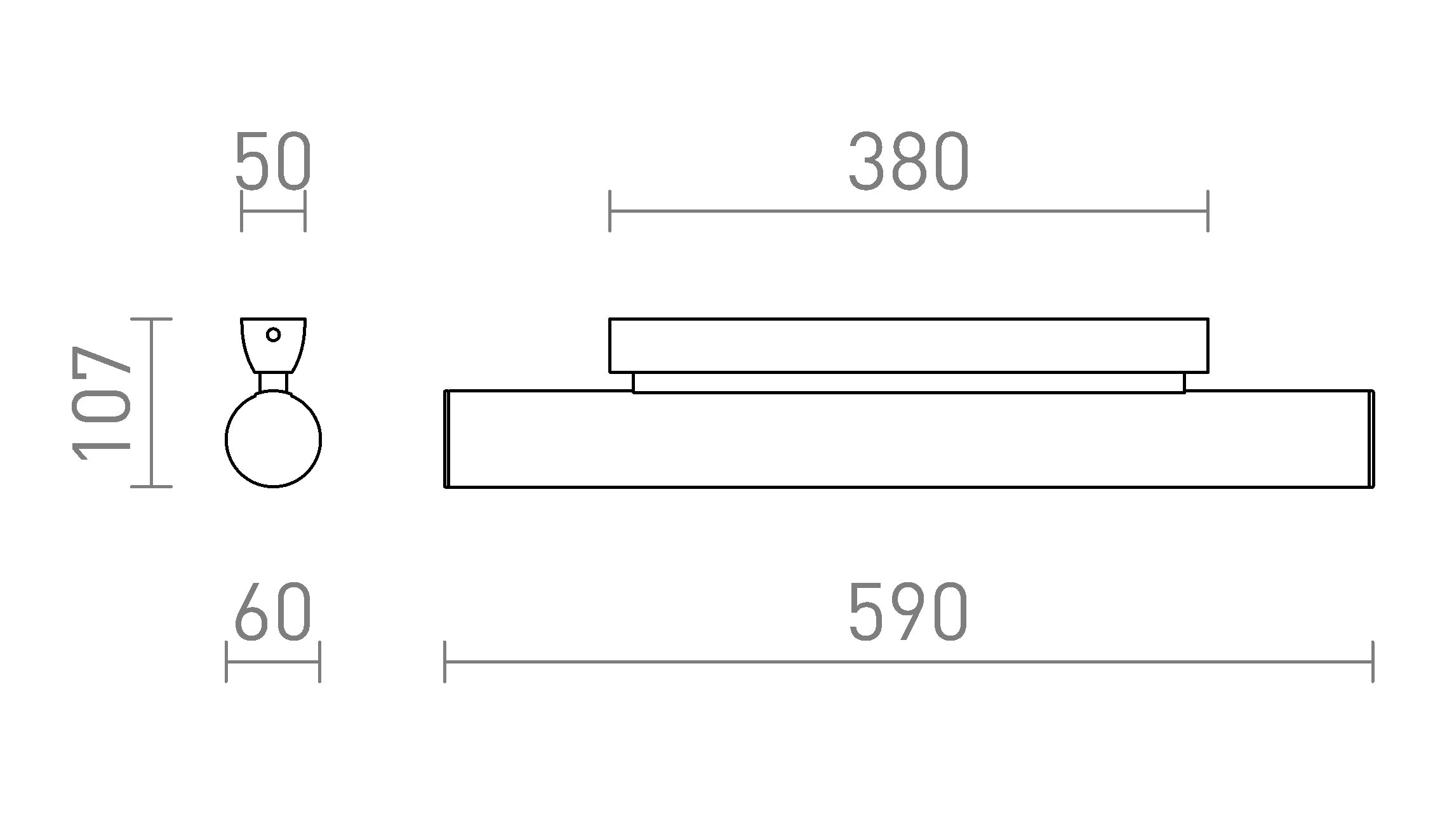 RIVIER LED 59 ścienna lampa - Product sketch