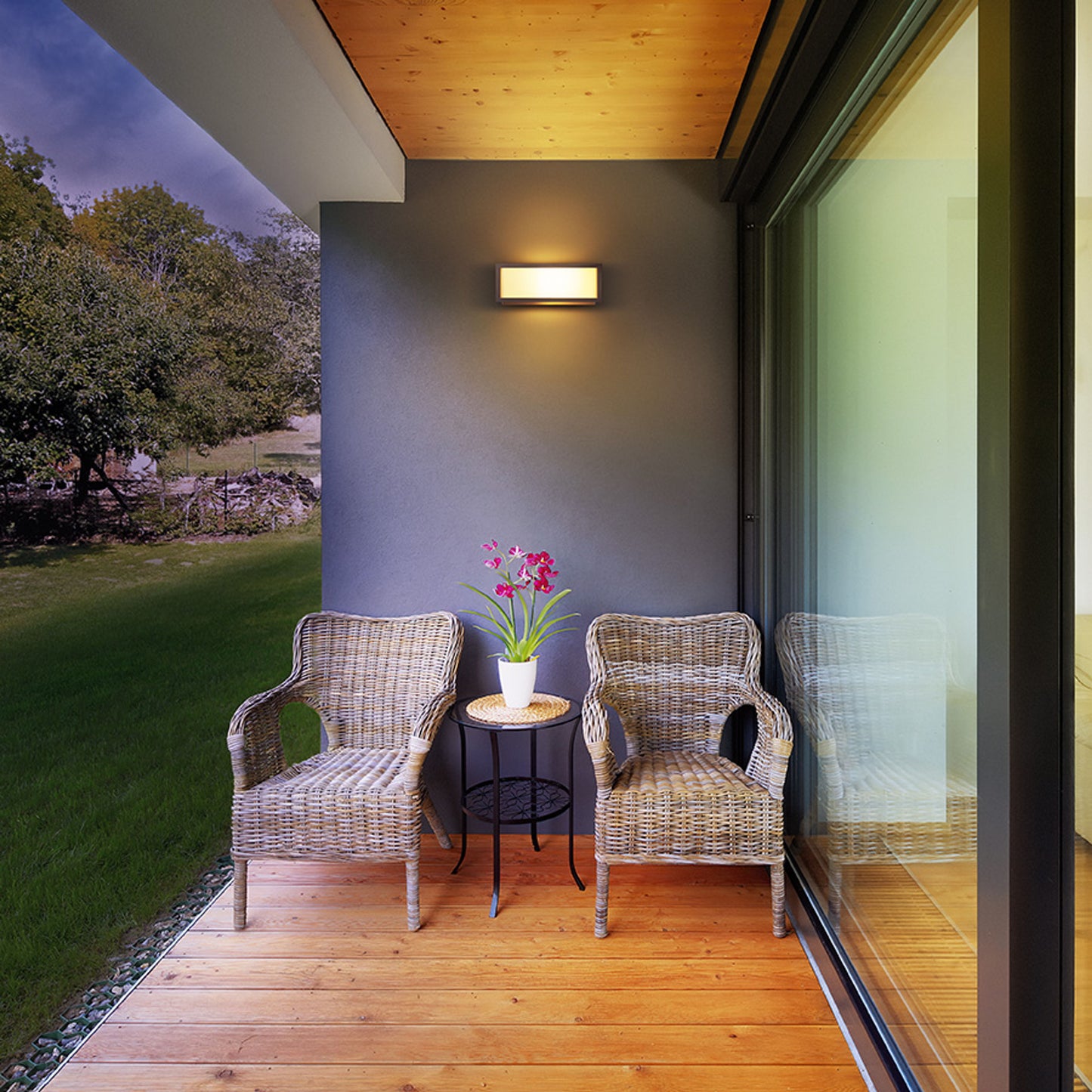 RENDL outdoor lamp DURANT wall anthracite grey 230V LED E27 15W IP54 R12569 2