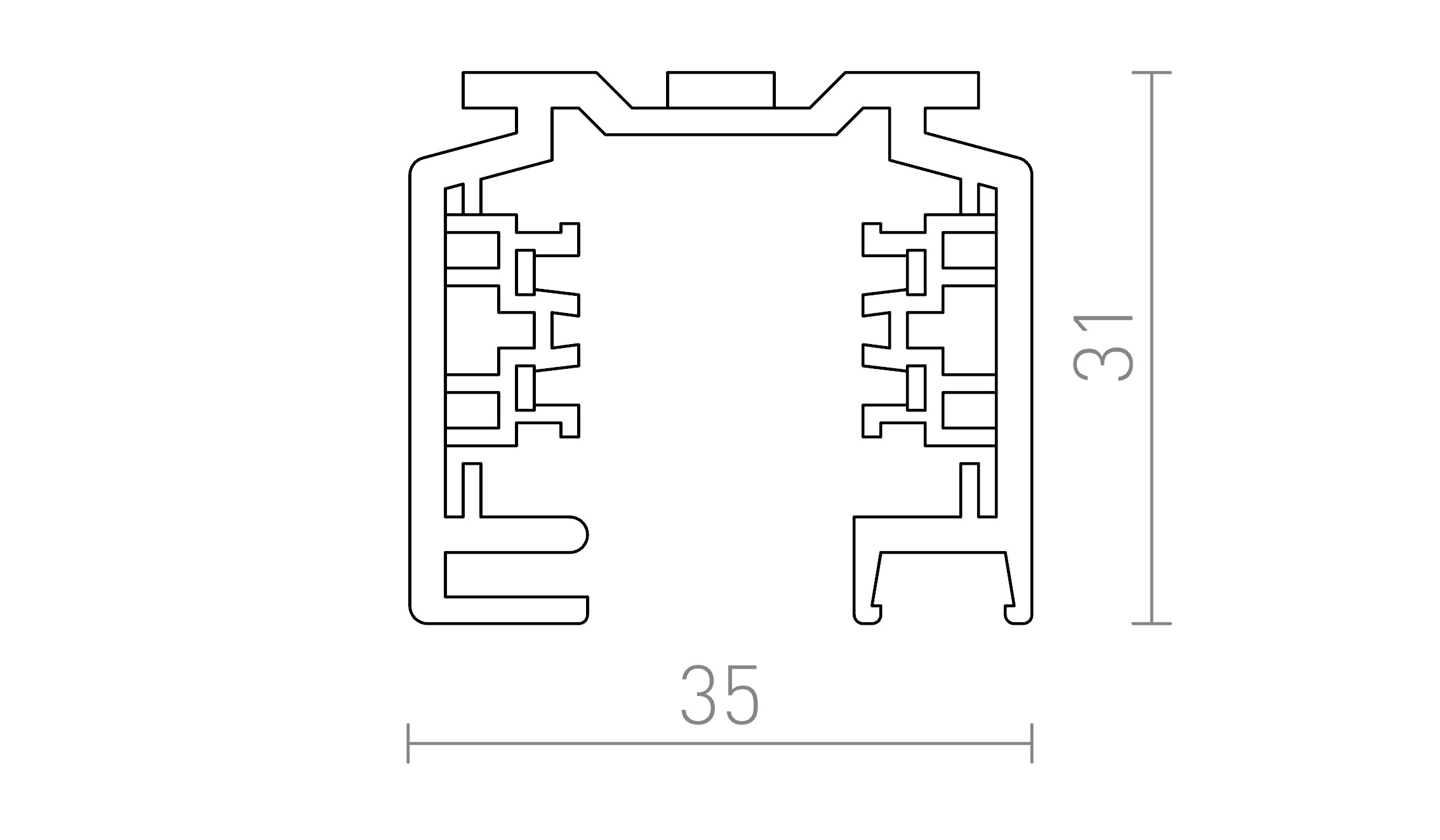EUTRAC BINARIO 1M - Product sketch
