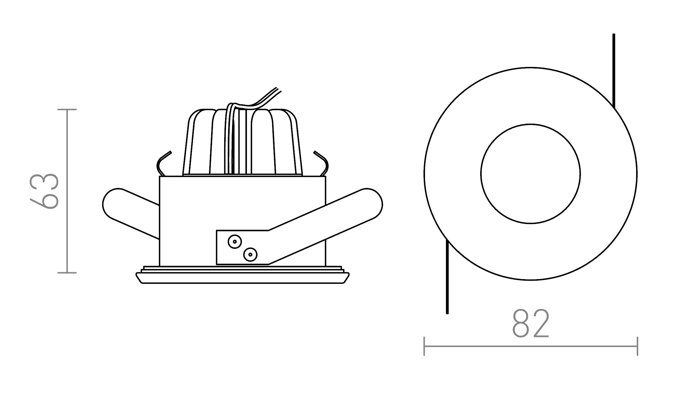 MERGO LED CIRCOLARE - Product sketch