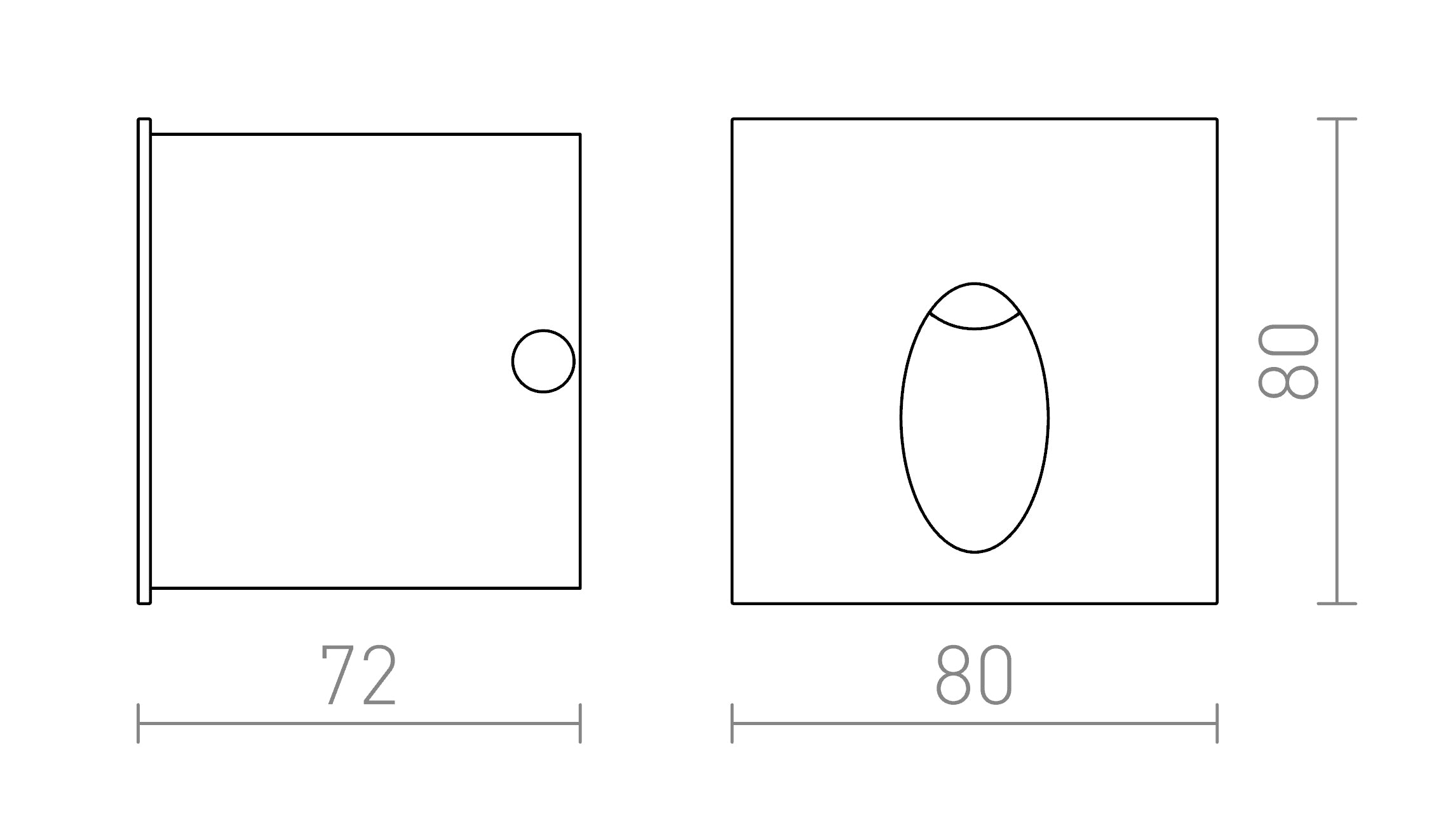 ELICA QUADRATO - Product sketch