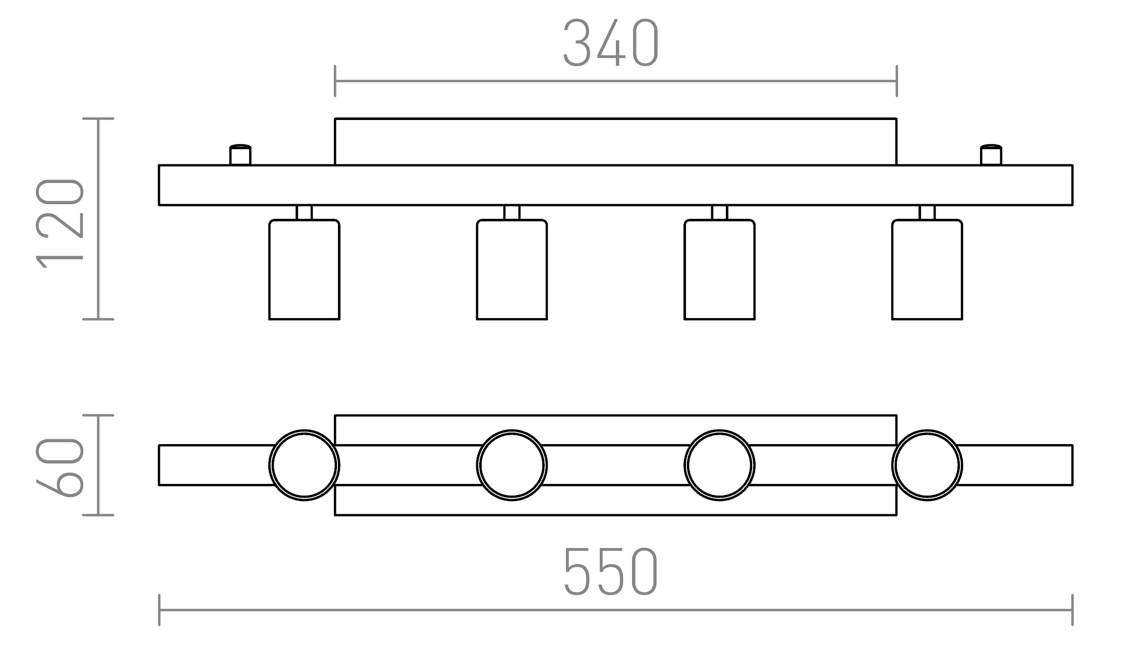 RALLONG IV SOFFITTO - Product sketch