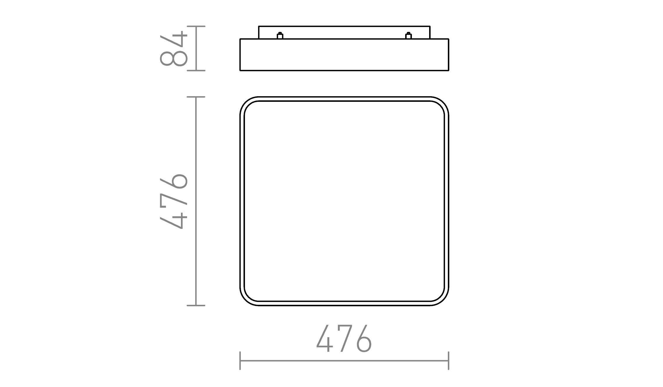 MENSA SQ 48 SOFFITTO - Product sketch