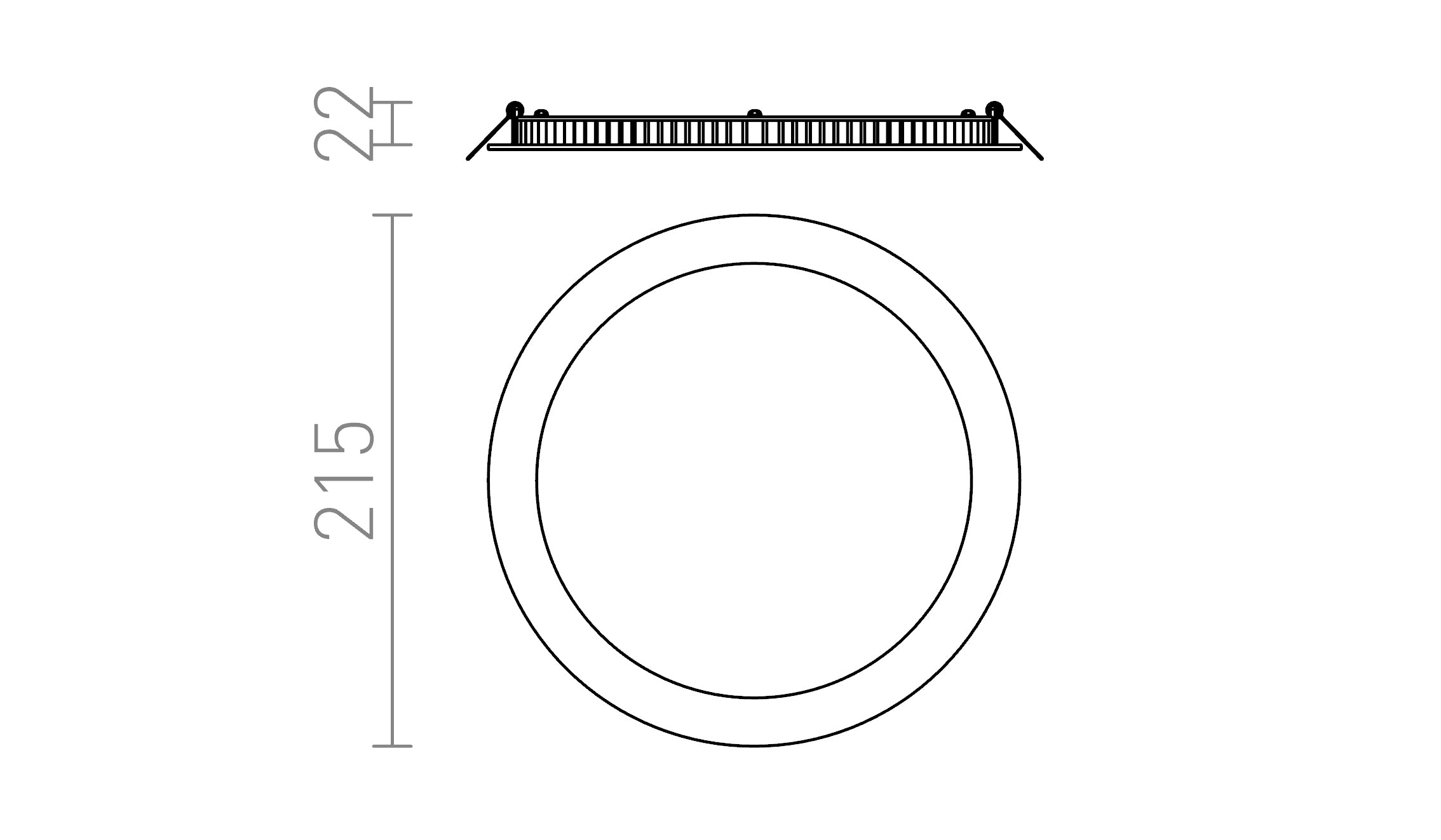 SLENDER R 22 INCASSO - Product sketch
