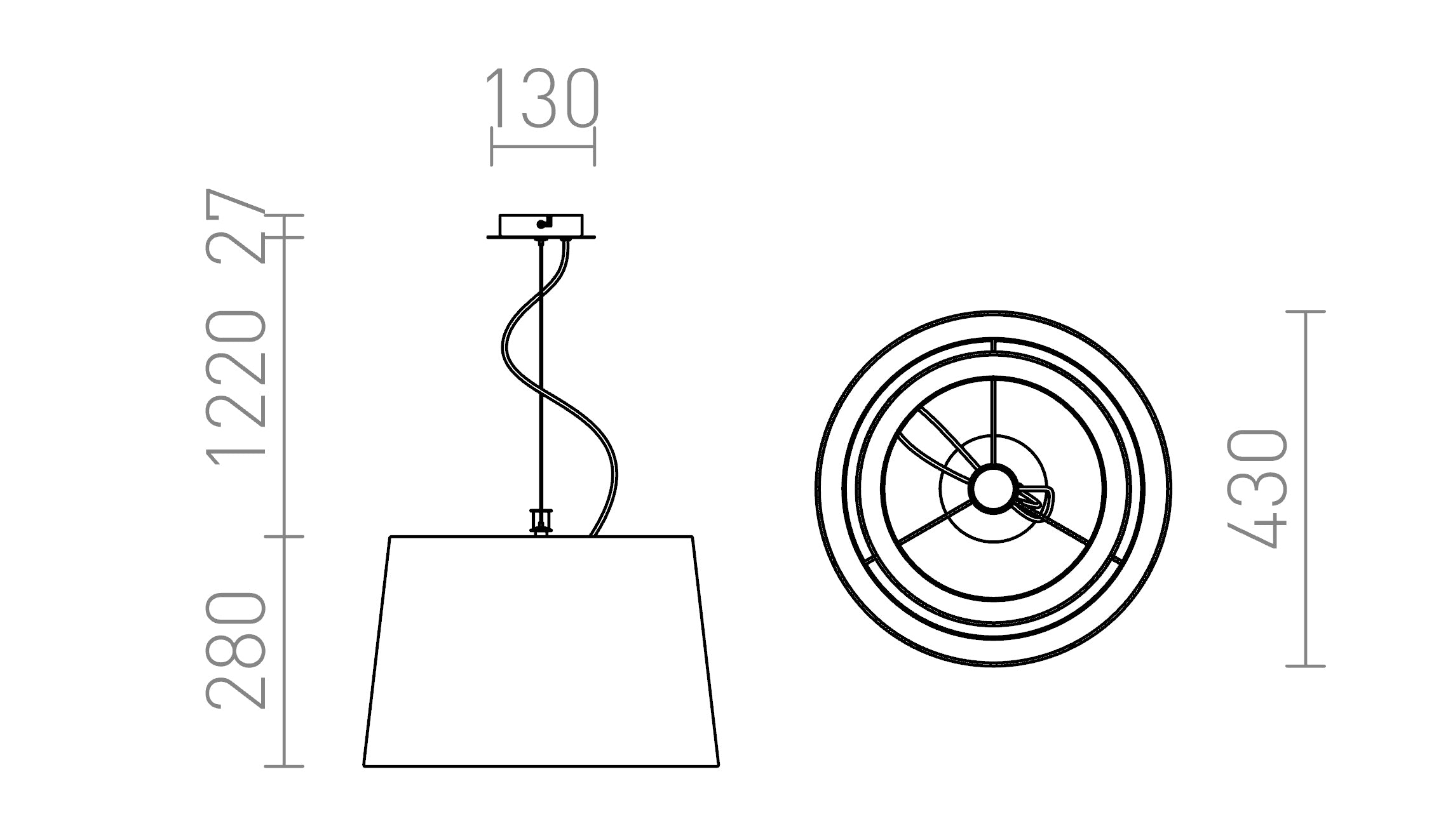 ESPLANADE SOSPENSIONE - Product sketch