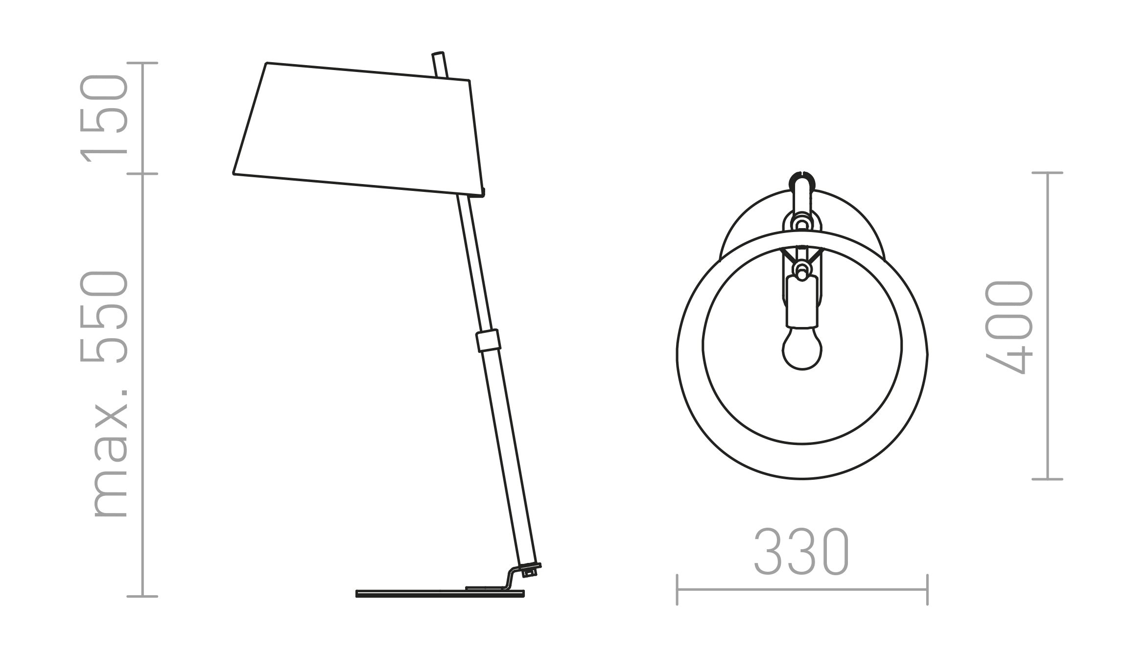 RITZY  da tavolo lampada - Product sketch