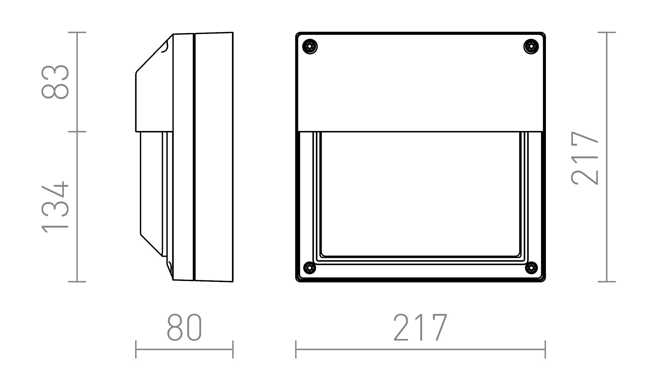 DELTA 215 PARETE - Product sketch