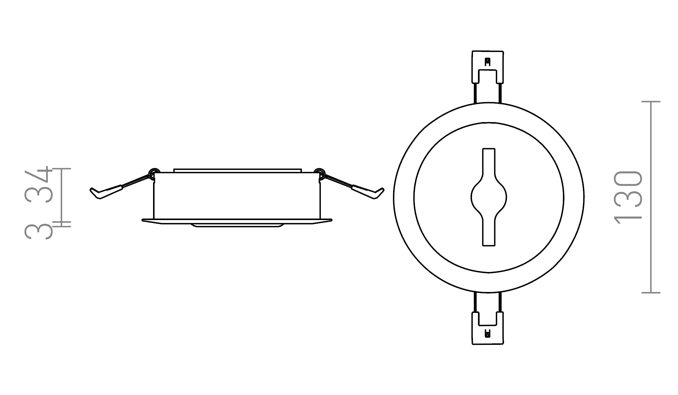 KELLY LED INCASSATO - Product sketch