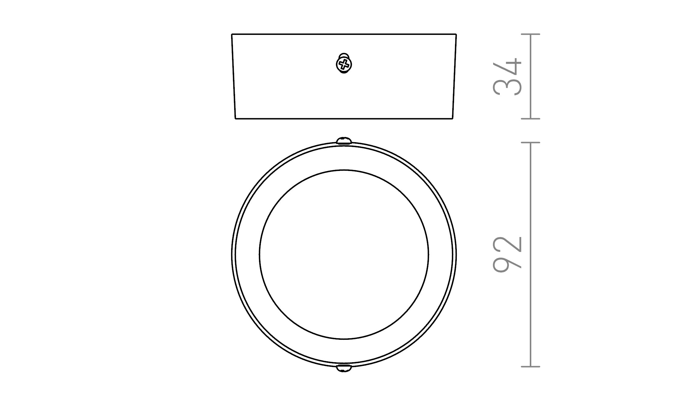 HUE R 9 SOFFITTO - Product sketch