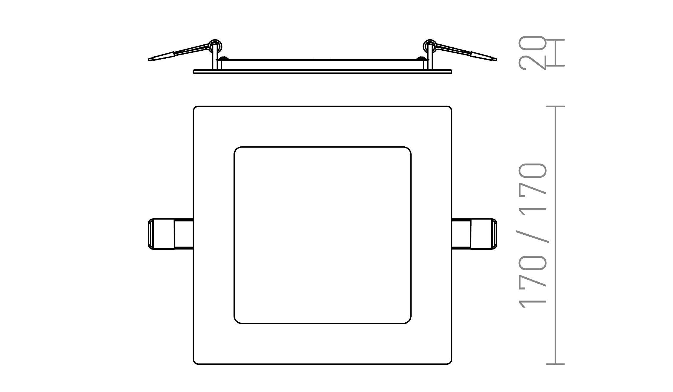 SOCORRO SQ 170 INCASSO - Product sketch