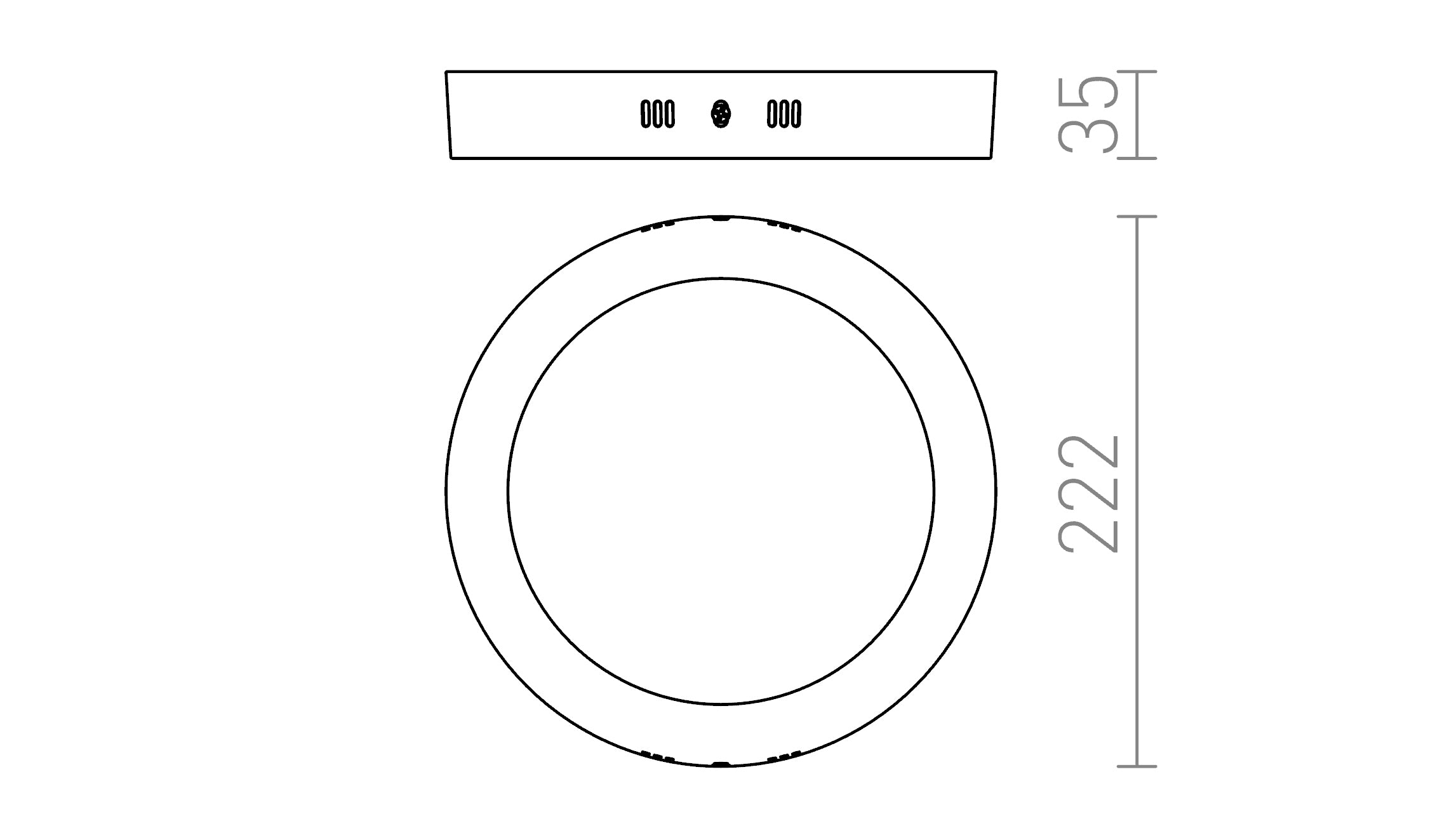SOCORRO R 220 PLAFONIERA - Product sketch