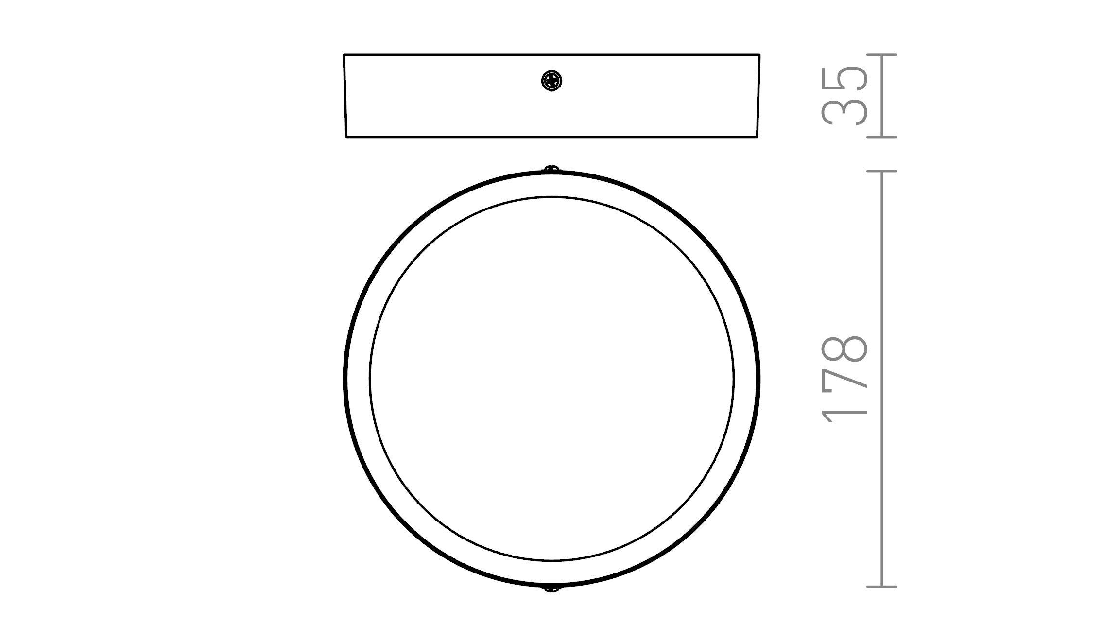 HUE R 17 DIMM SOFFITTO - Product sketch