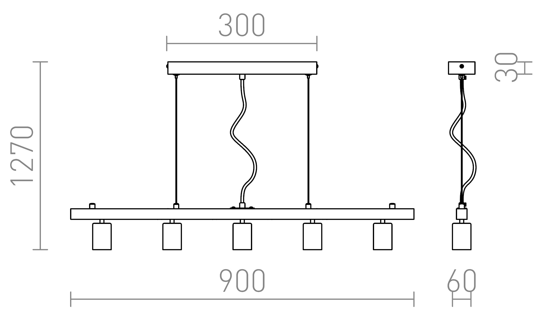 RALLONG V SOSPENSIONE - Product sketch