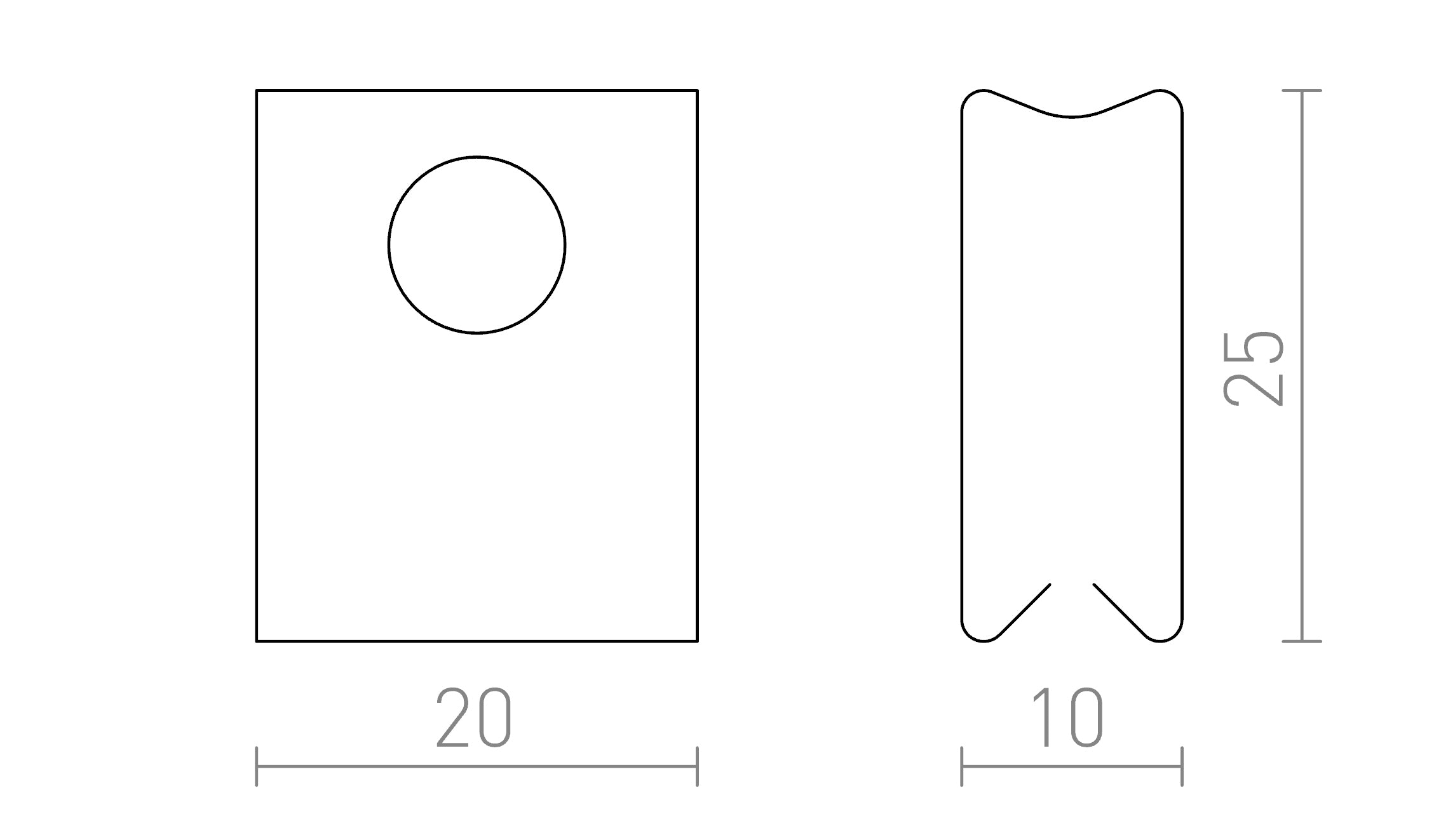 EUTRAC CLIP MONTAGGIO PER BINARI INCASSO - Product sketch