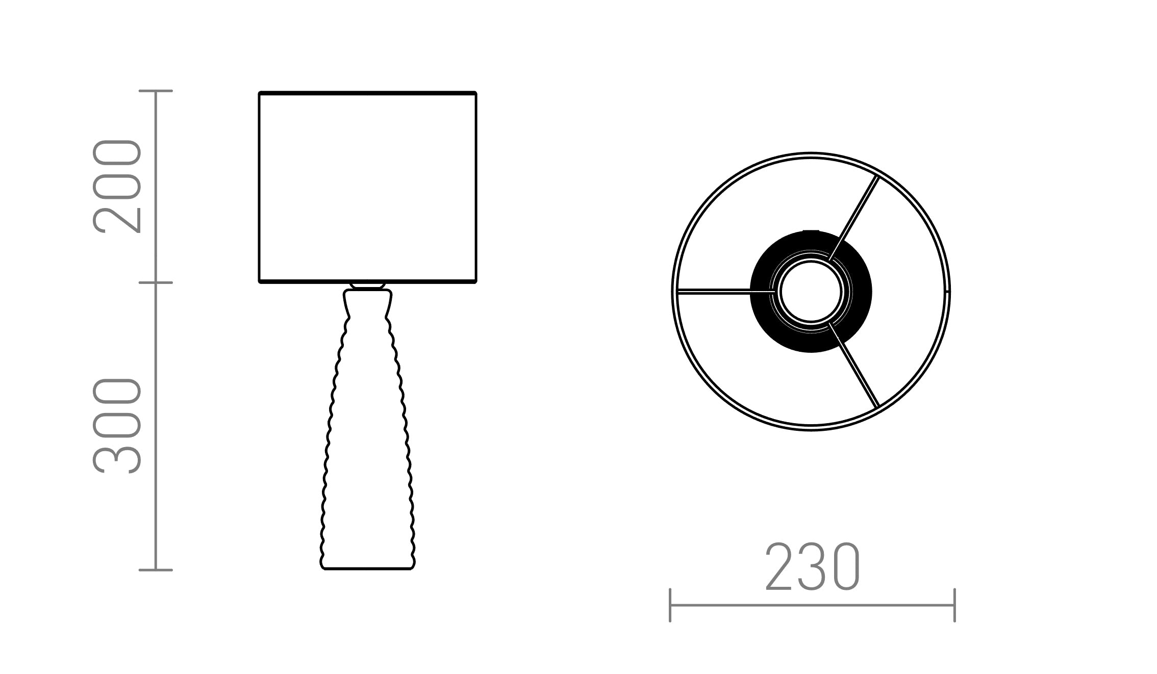 LAURA  da tavolo lampada - Product sketch