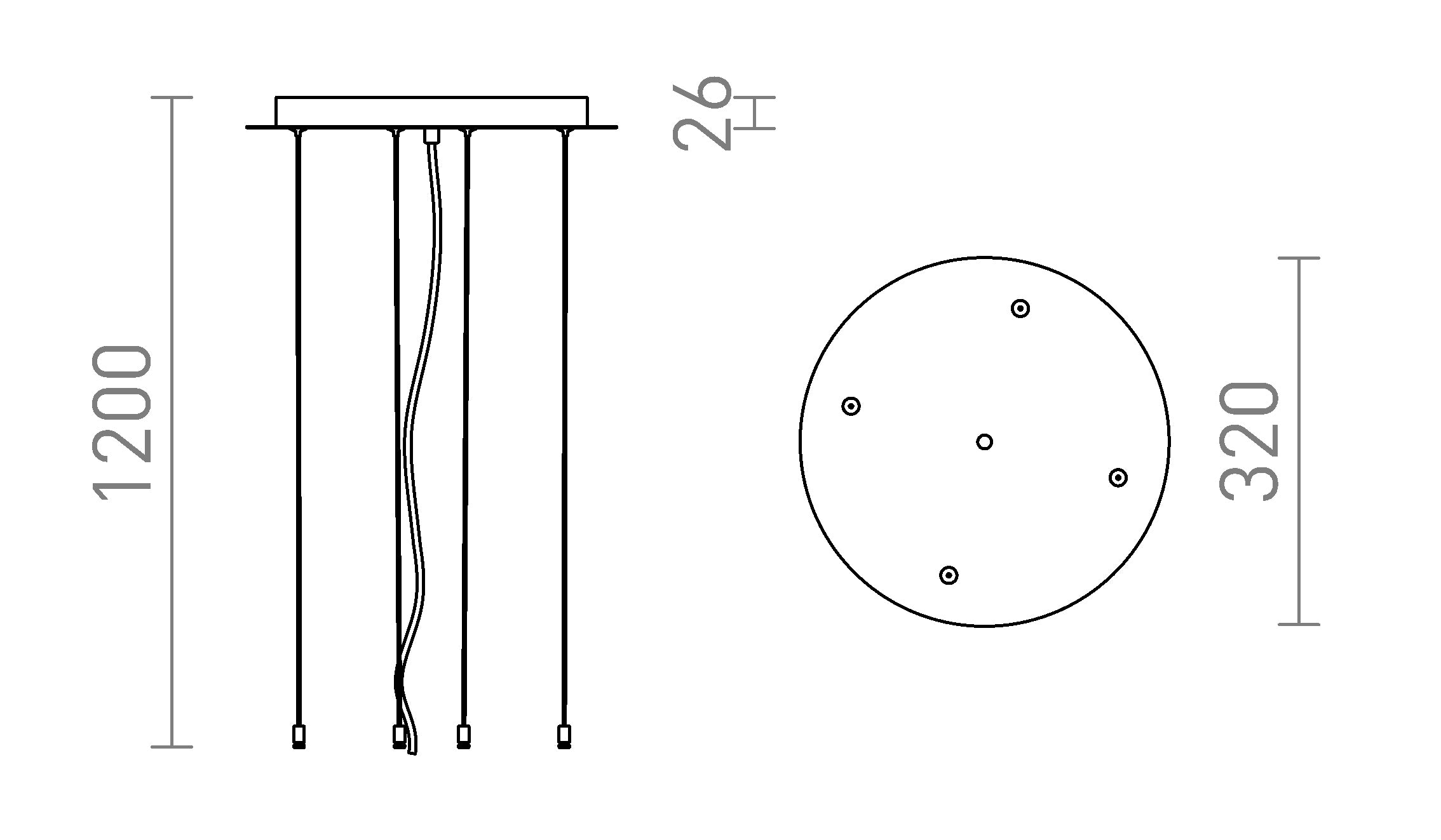 MEZZO 80 KIT DA APPENDERE - Product sketch
