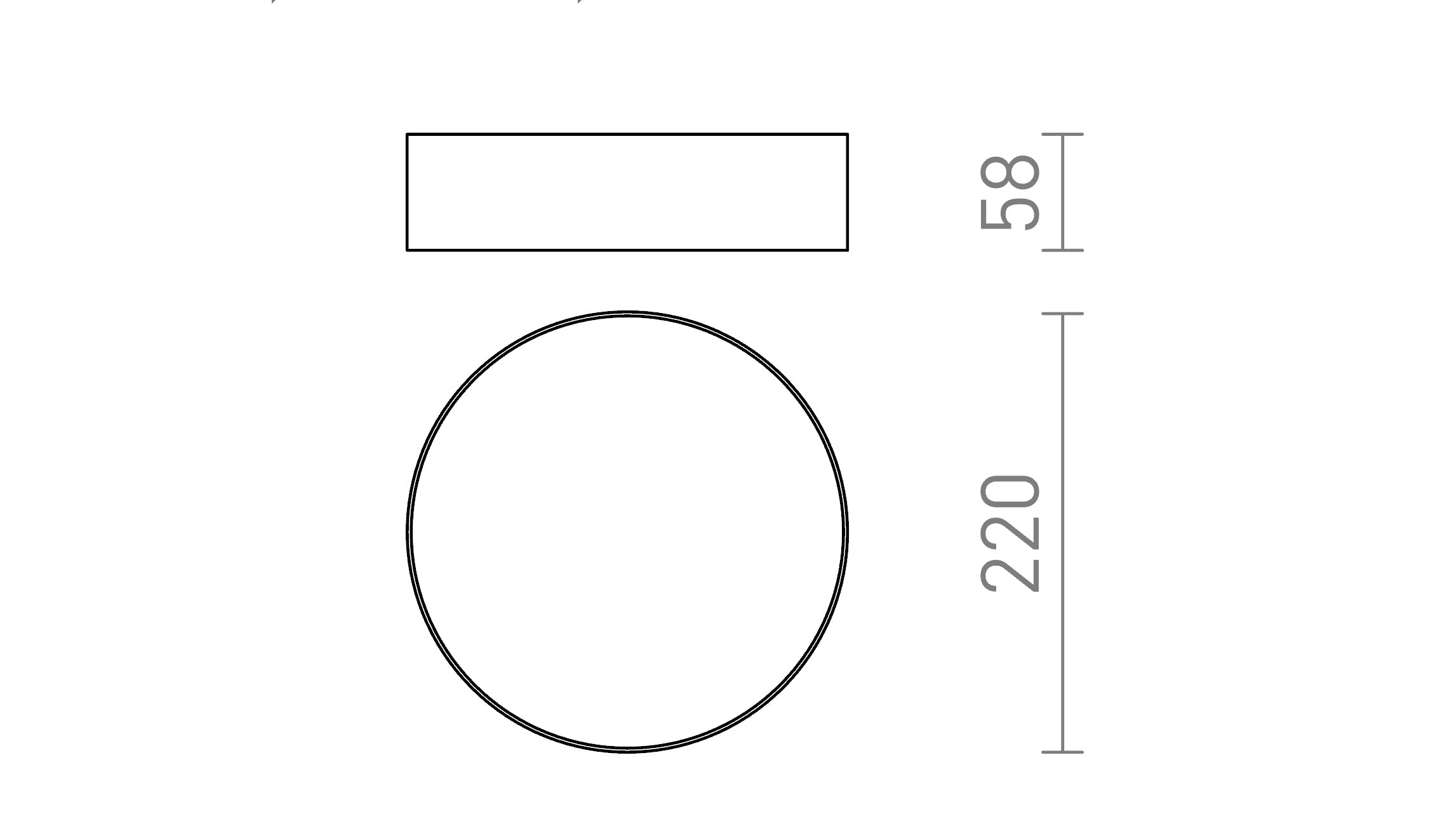 LARISA R 22 DA SOFFITTO - Product sketch
