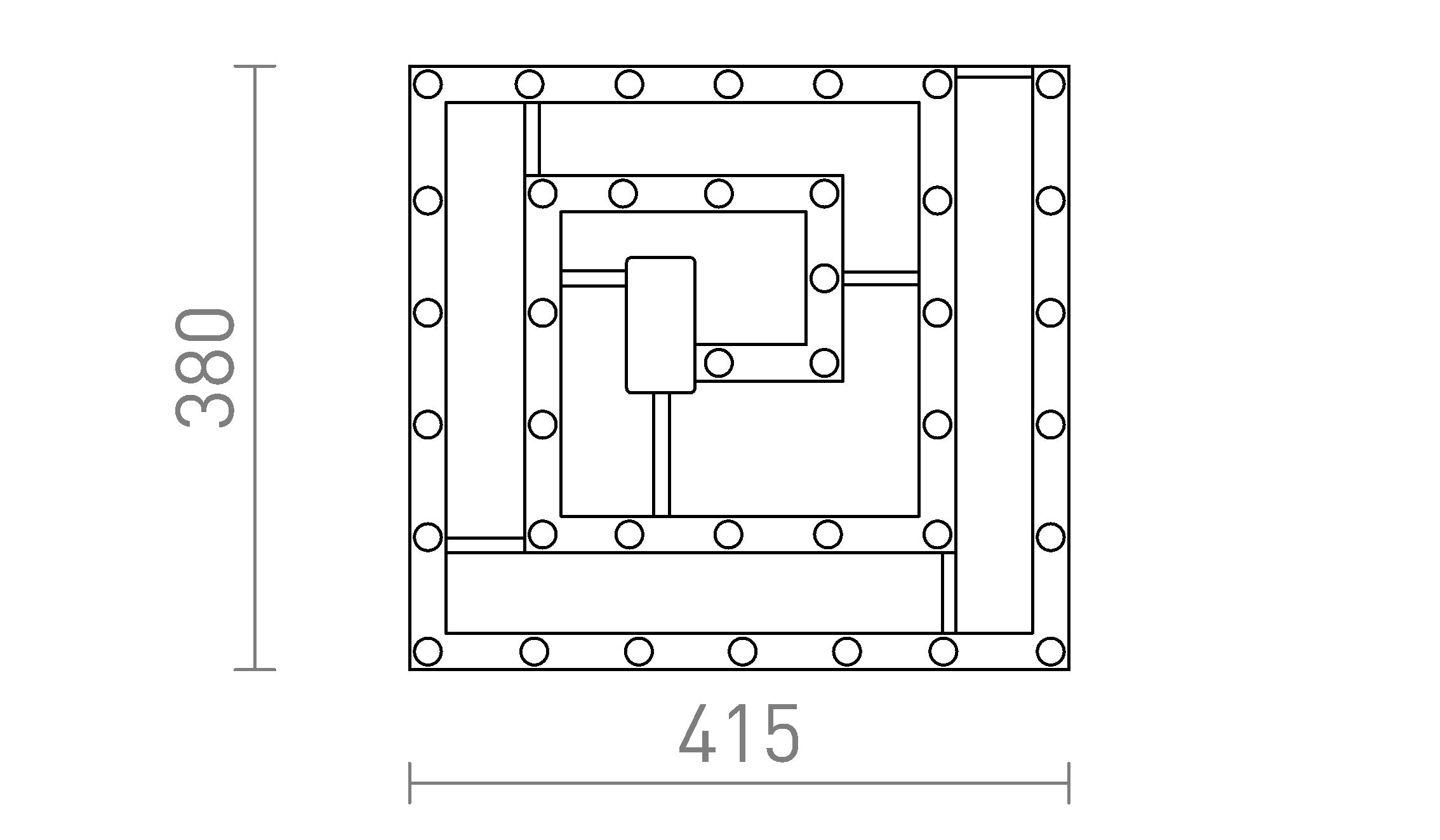 LED MODUL SQ 41 - Product sketch