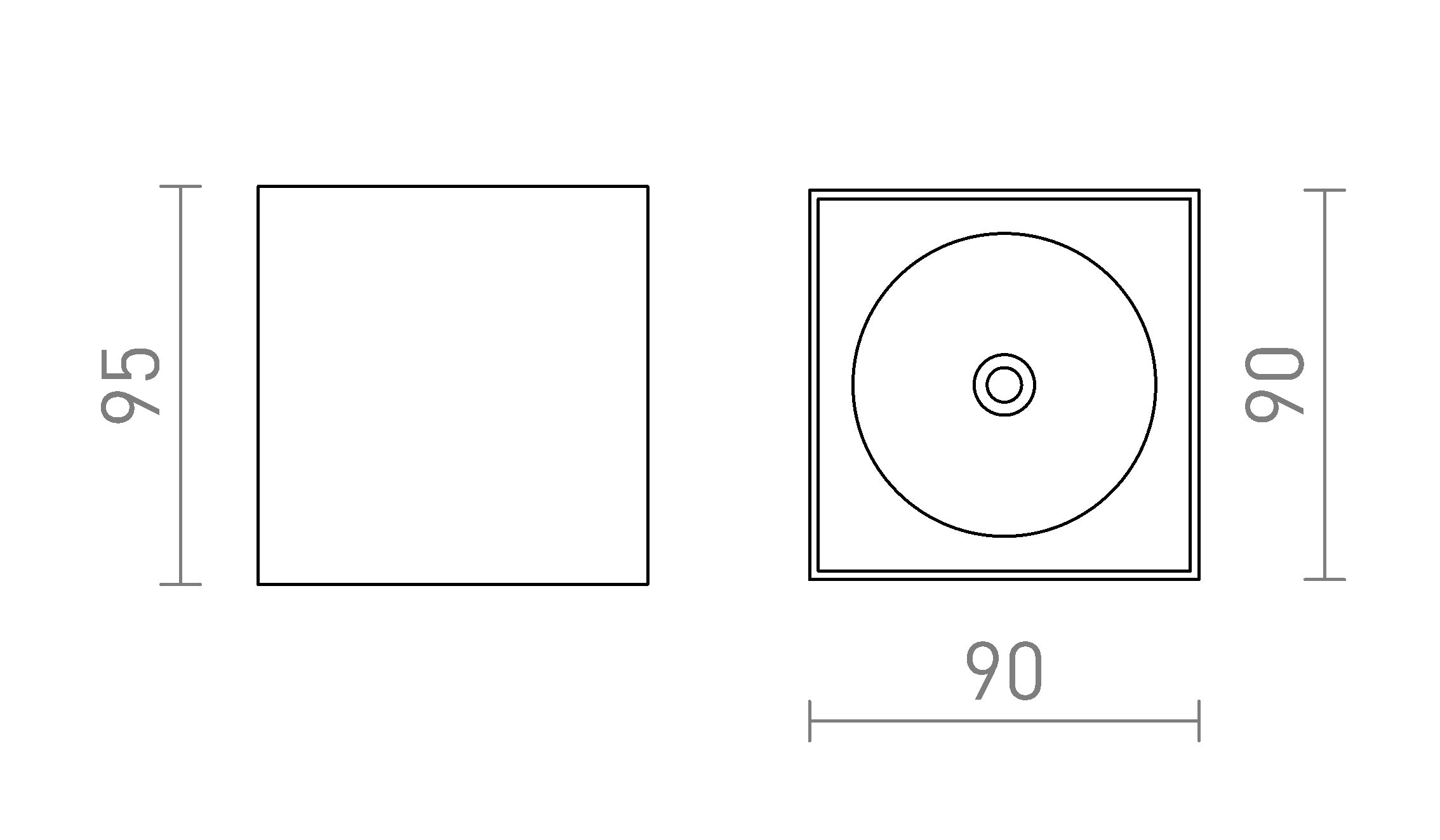 SENZA SQ - Product sketch