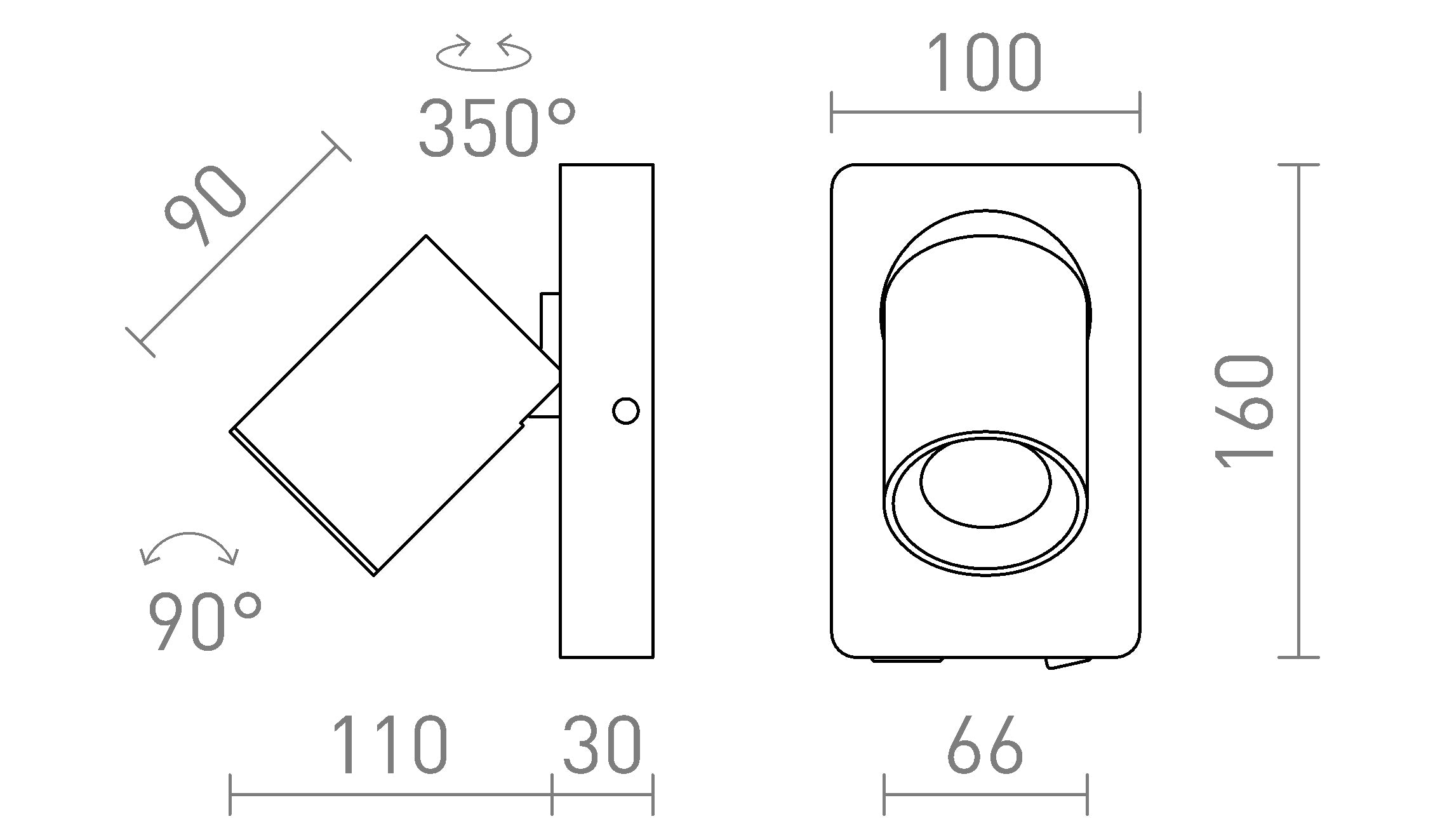 VOLTERA DA PARETE - Product sketch