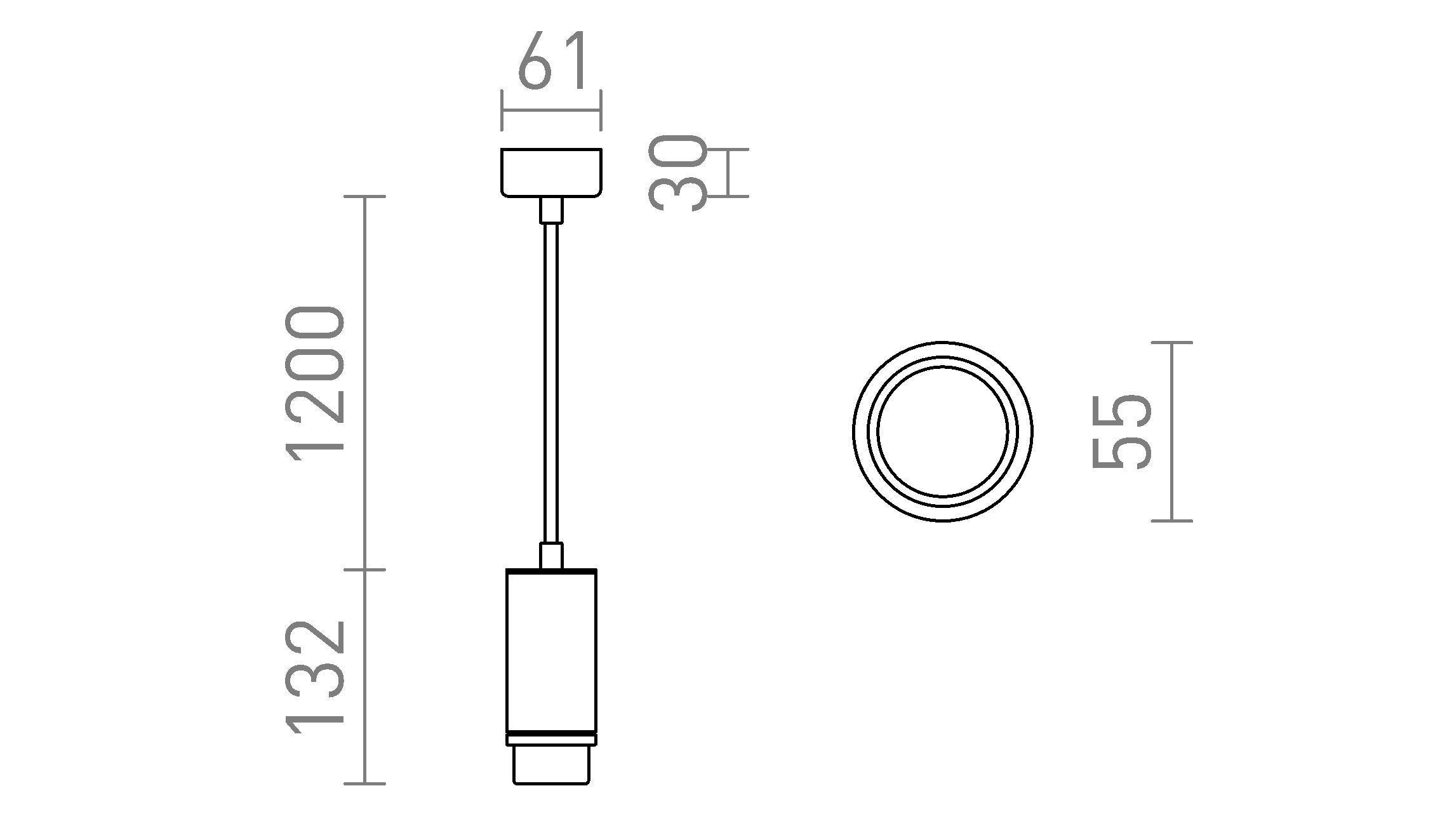 OPTIMUS A SOSPENSIONE - Product sketch