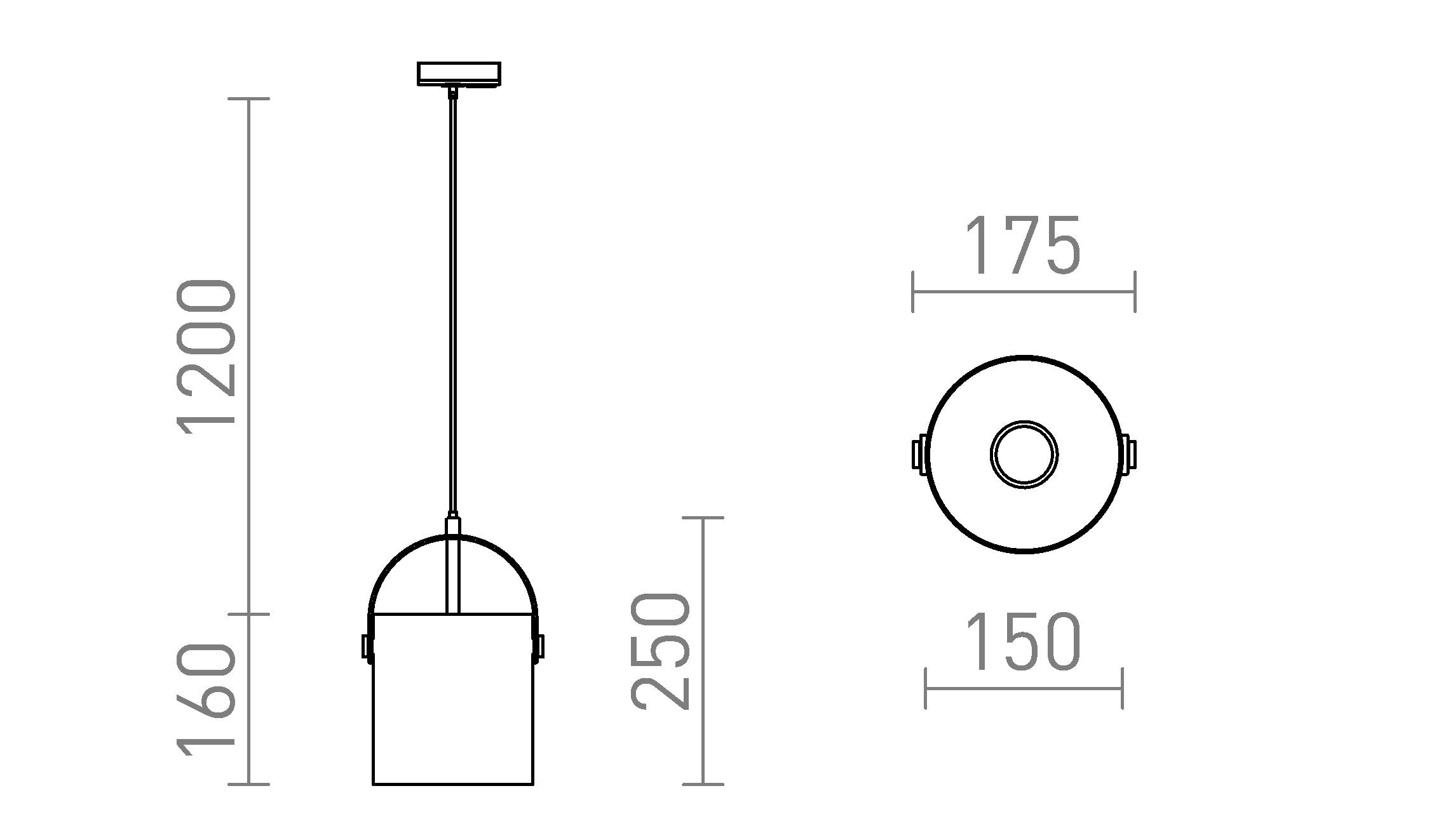 JULIETTA 16 PER BINARIO MONOFASE - Product sketch