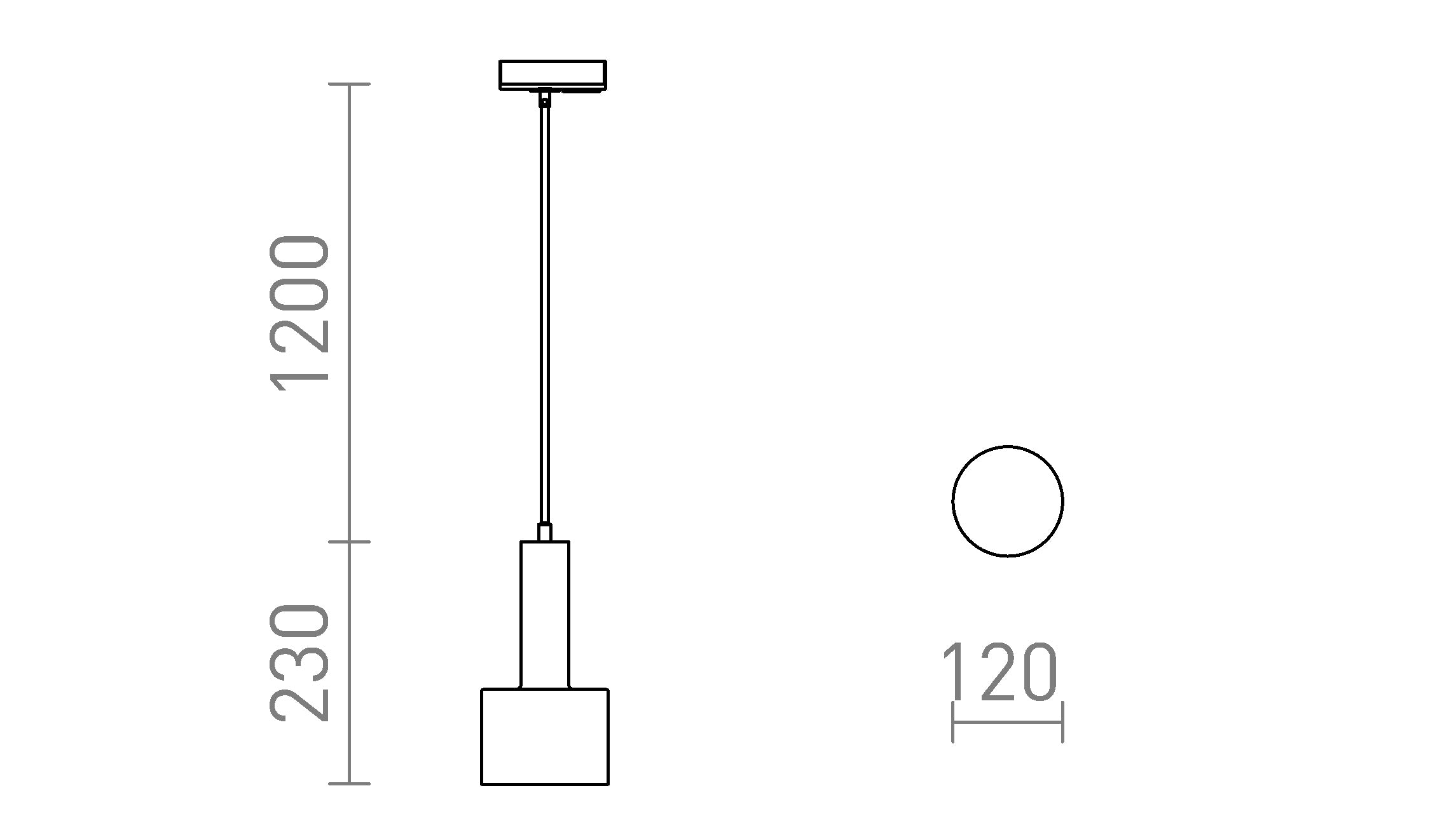GIULIA 12 PER BINARIO MONOFASE - Product sketch