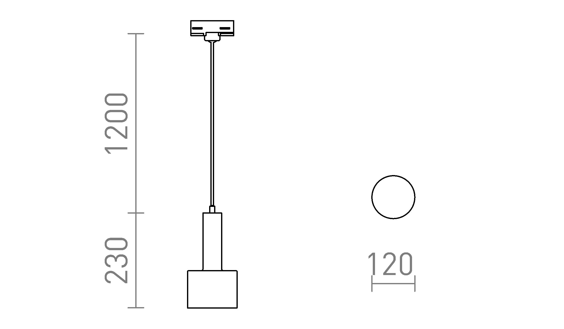 GIULIA 12 PER BINARIO TRIFASE - Product sketch