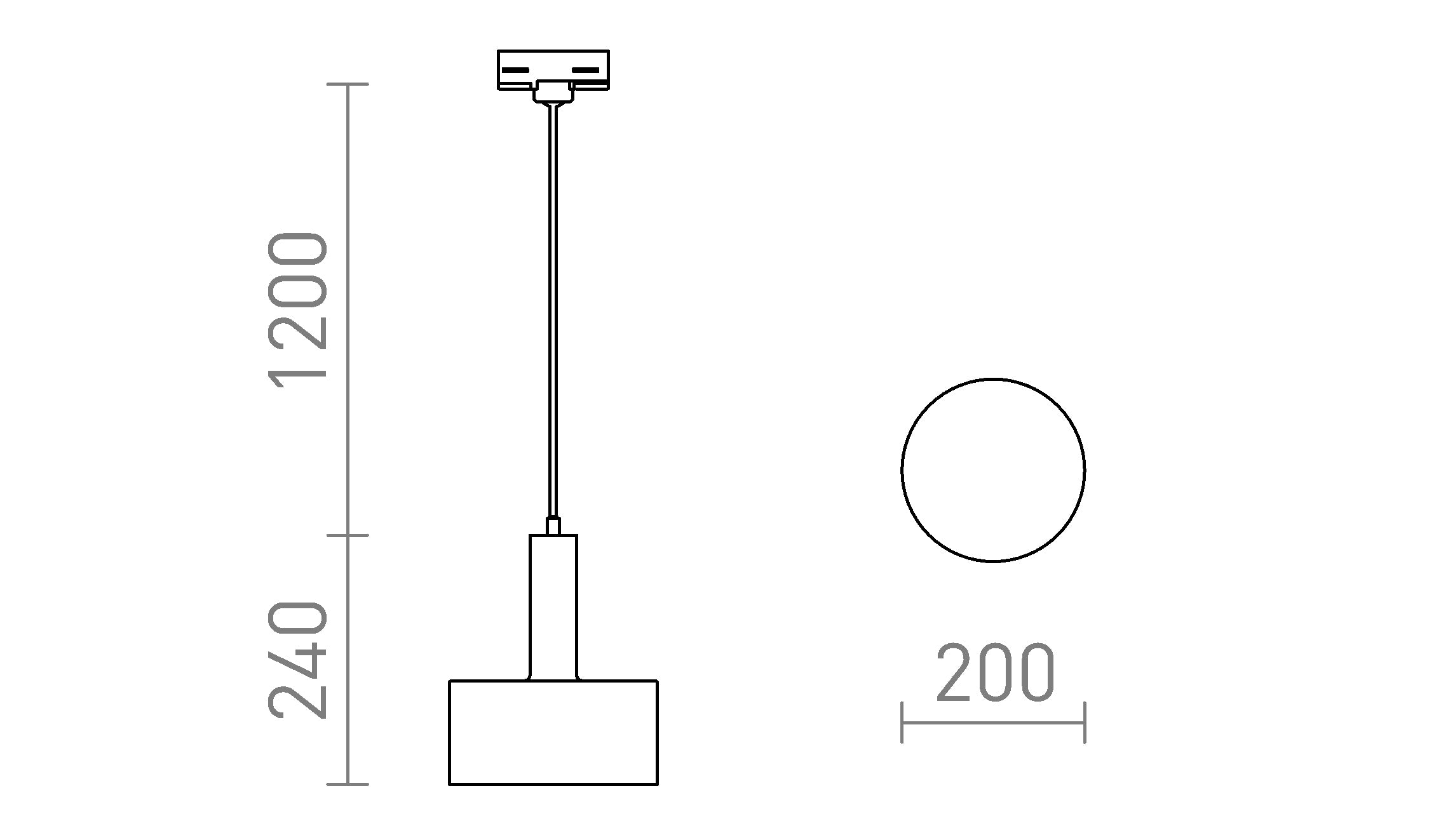 GIULIA 20 PER BINARIO TRIFASE - Product sketch