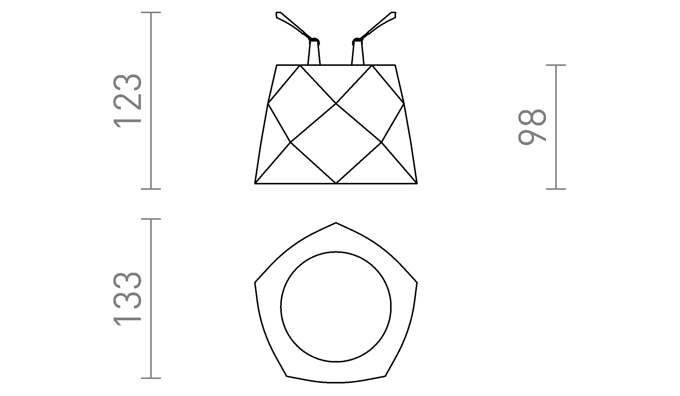 MARENGA RC1 98 da incasso lampada - Product sketch