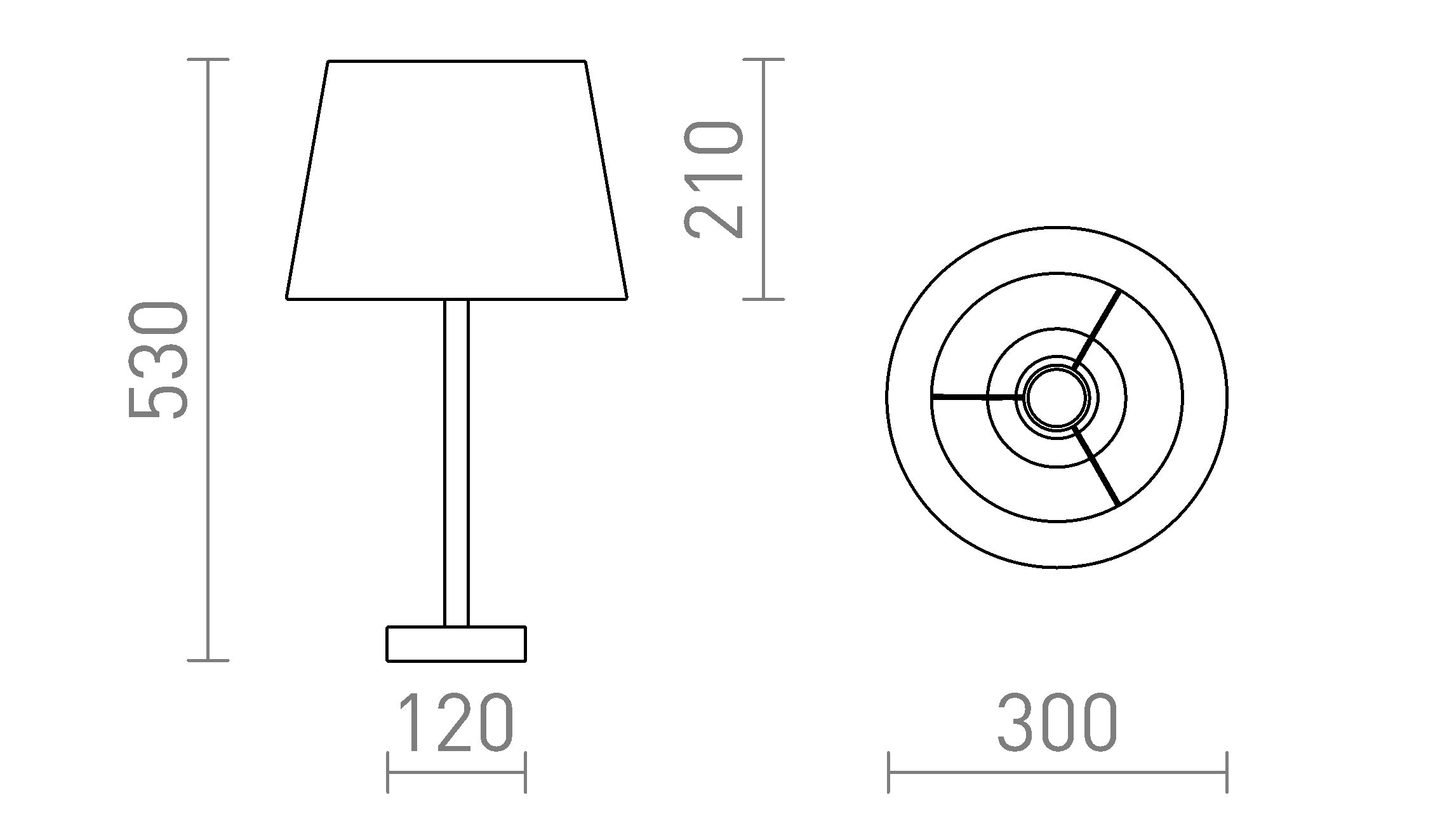 MAUI/AMBITUS 30 da tavolo lampada - Product sketch