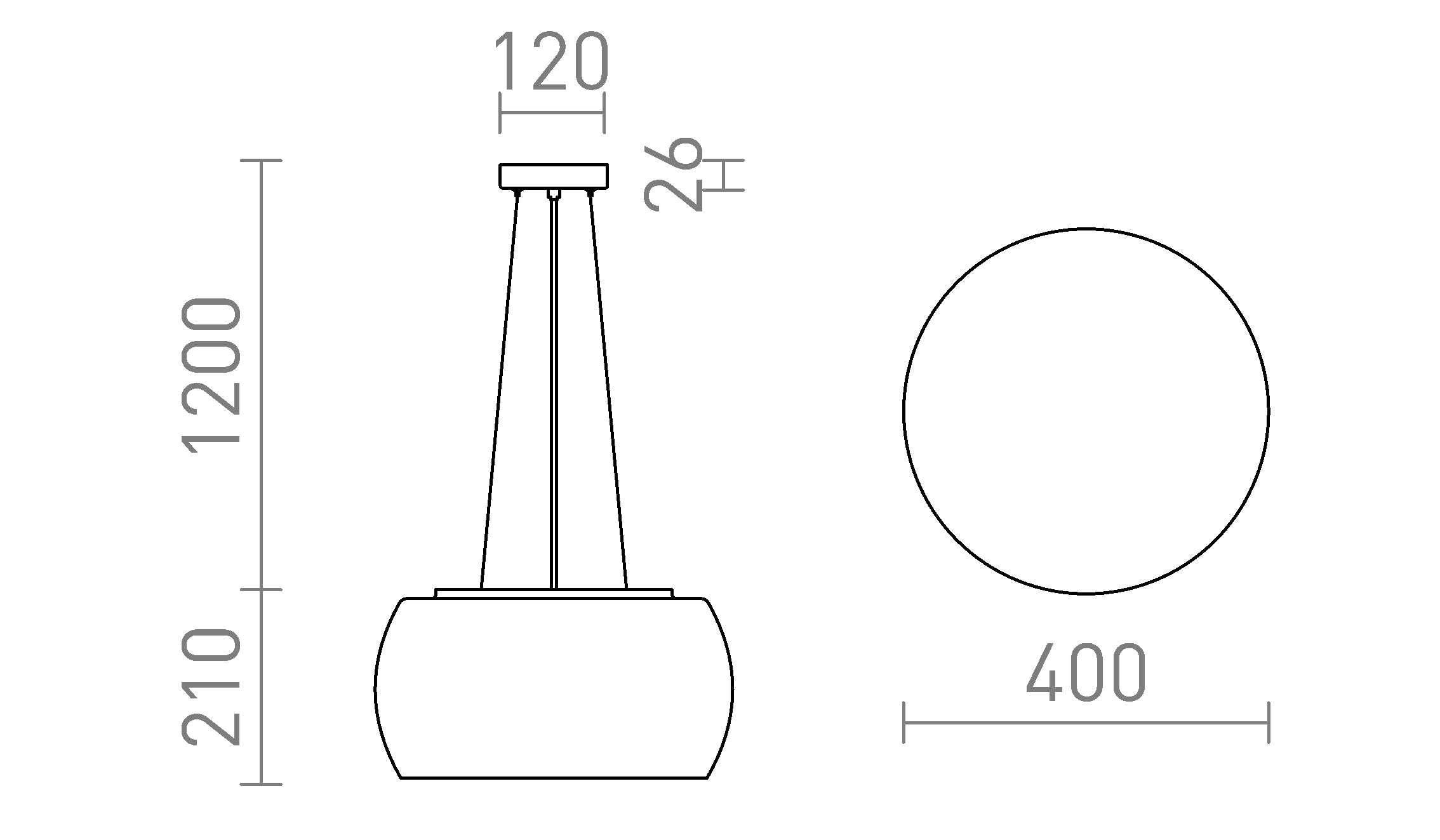 AMANDA SOSPENSIONE - Product sketch